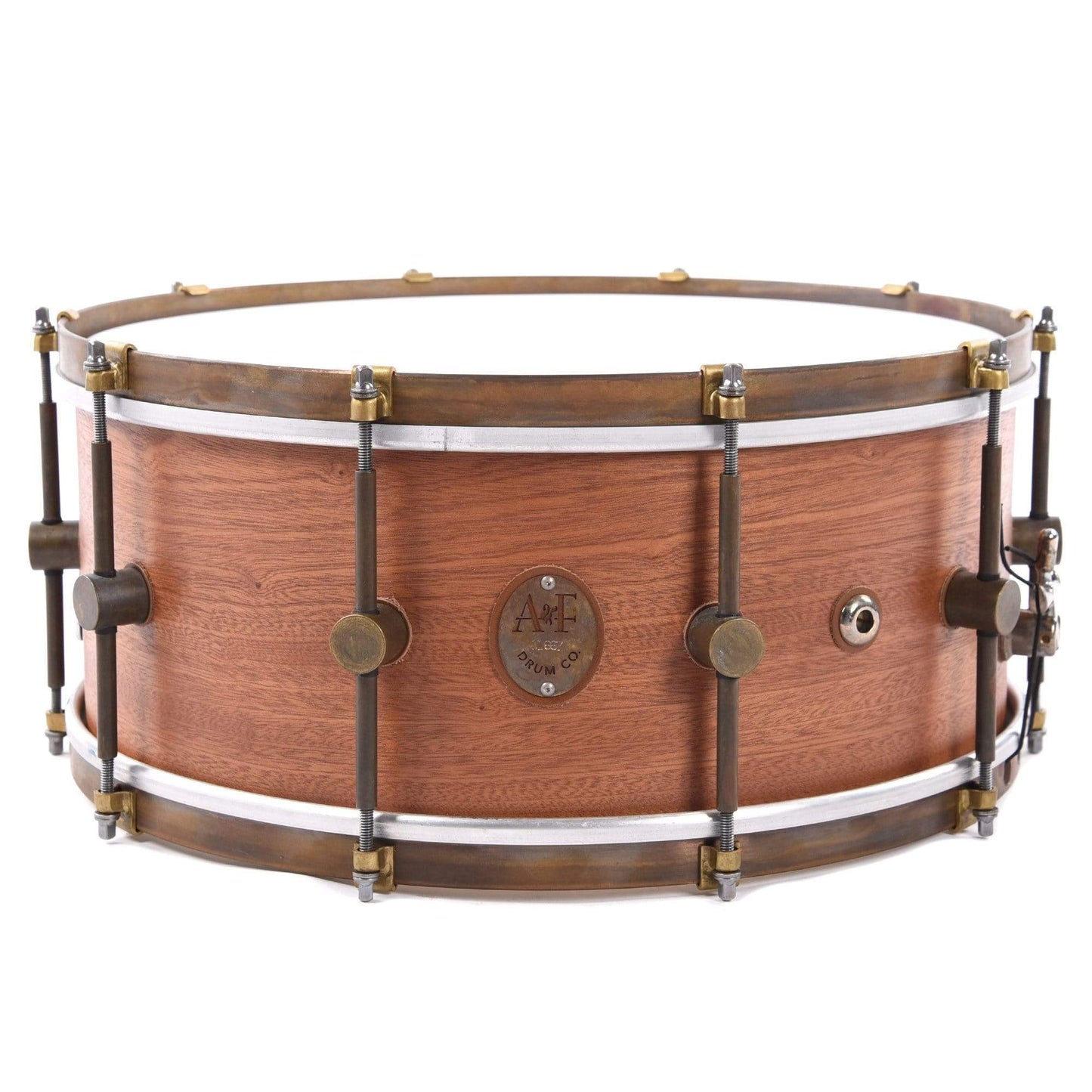 A&F Drum Co. 7x16 Mahogany Club Snare Drum w/Brass Hoops Drums and Percussion / Acoustic Drums / Snare