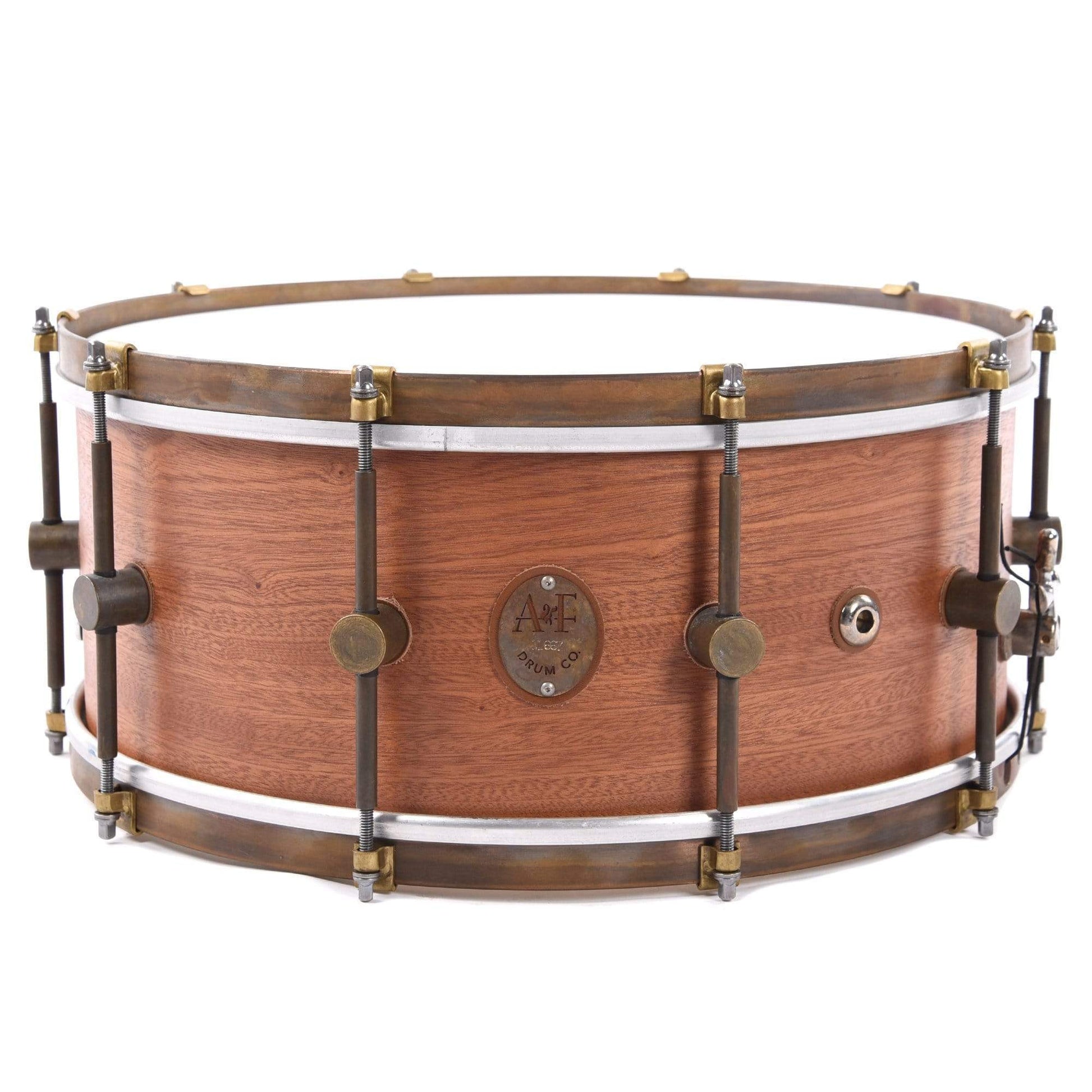 A&F Drum Co. 7x16 Mahogany Club Snare Drum w/Brass Hoops Drums and Percussion / Acoustic Drums / Snare
