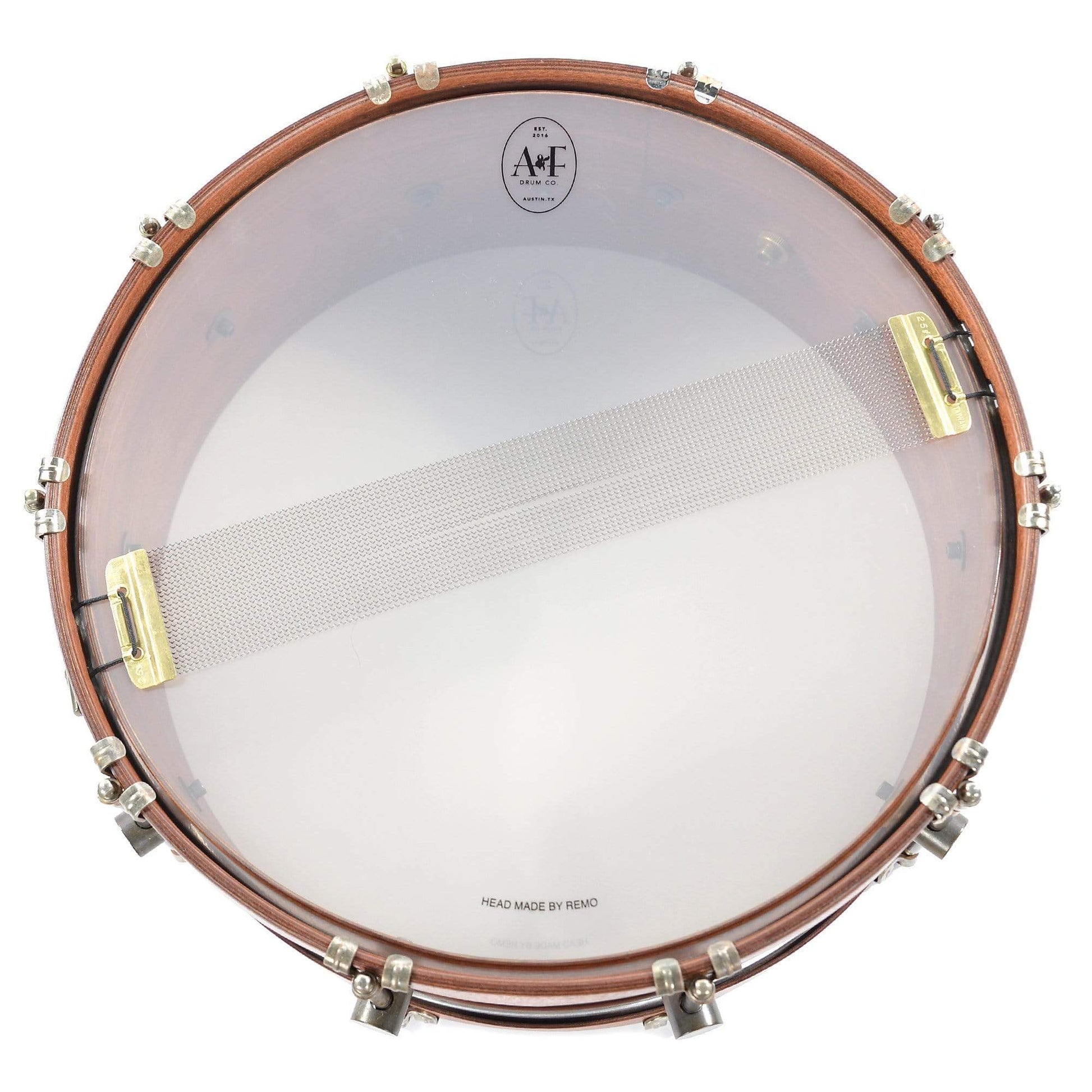 A&F Drum Co. 7x16 Mahogany Club Snare Drum w/Mahogany Hide-A-Hoops Drums and Percussion / Acoustic Drums / Snare