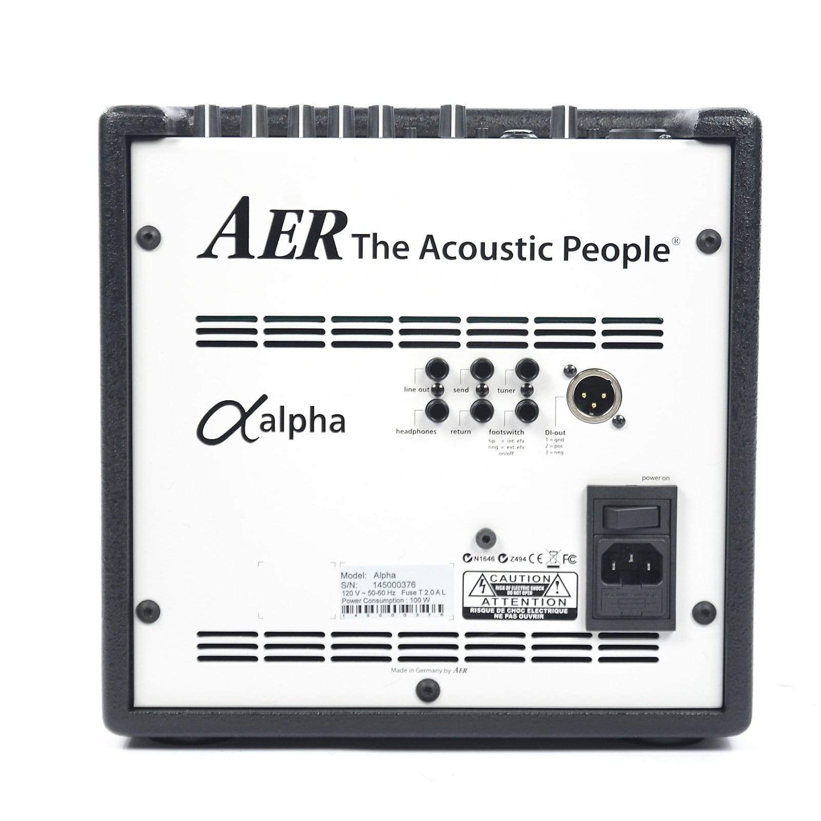 AER Alpha 40W 1x8 Acoustic Guitar Combo Amp Black Amps / Guitar Combos