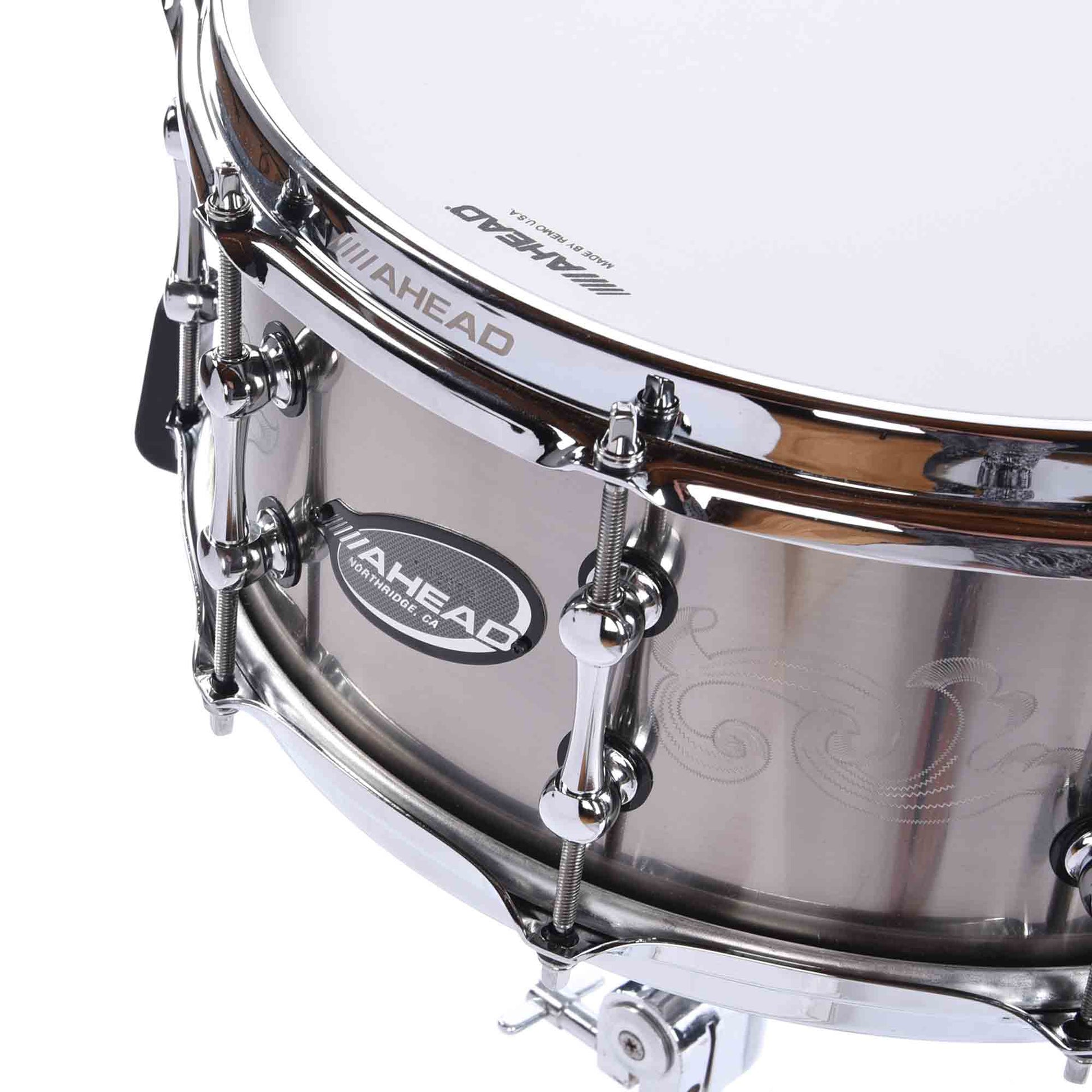 Ahead 6x14 1mm Titanium Engraved Snare Drum Drums and Percussion / Acoustic Drums / Snare
