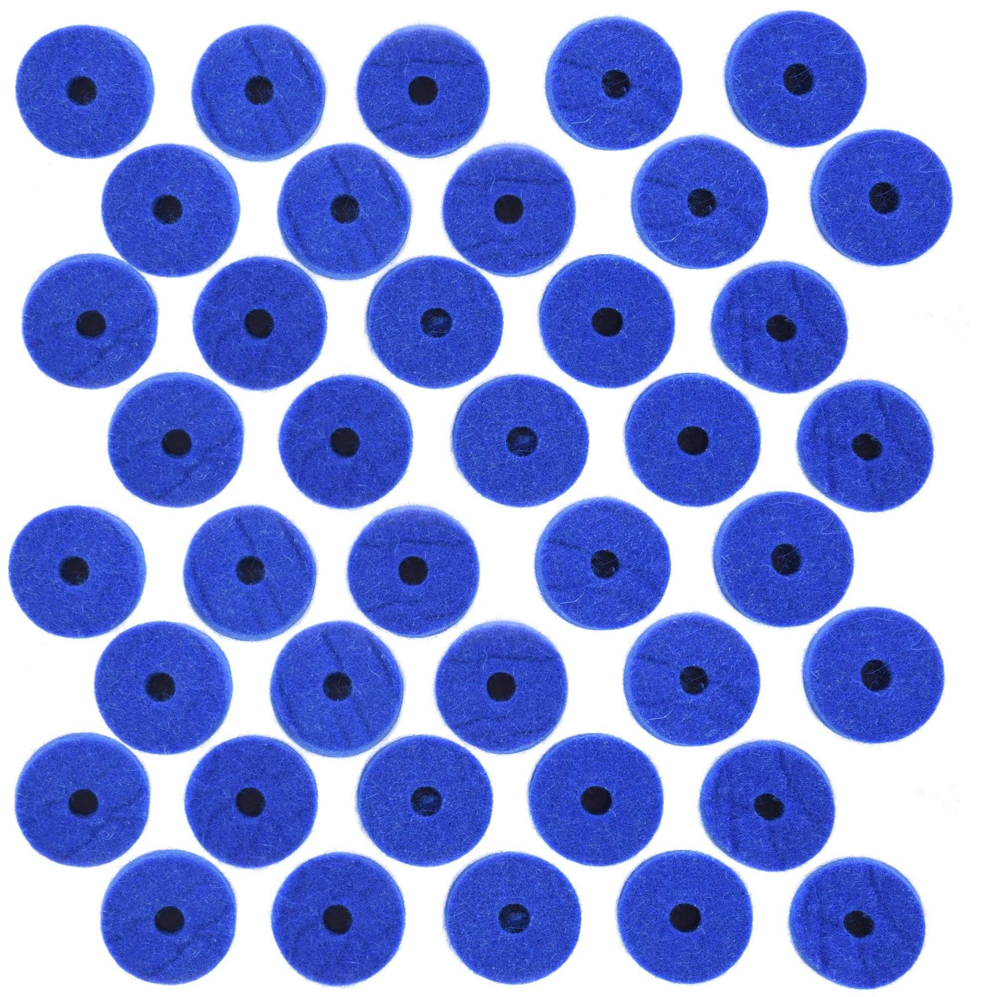 Ahead Wool Cymbal Felts Blue (40 Pack Bundle) Drums and Percussion / Parts and Accessories / Drum Parts