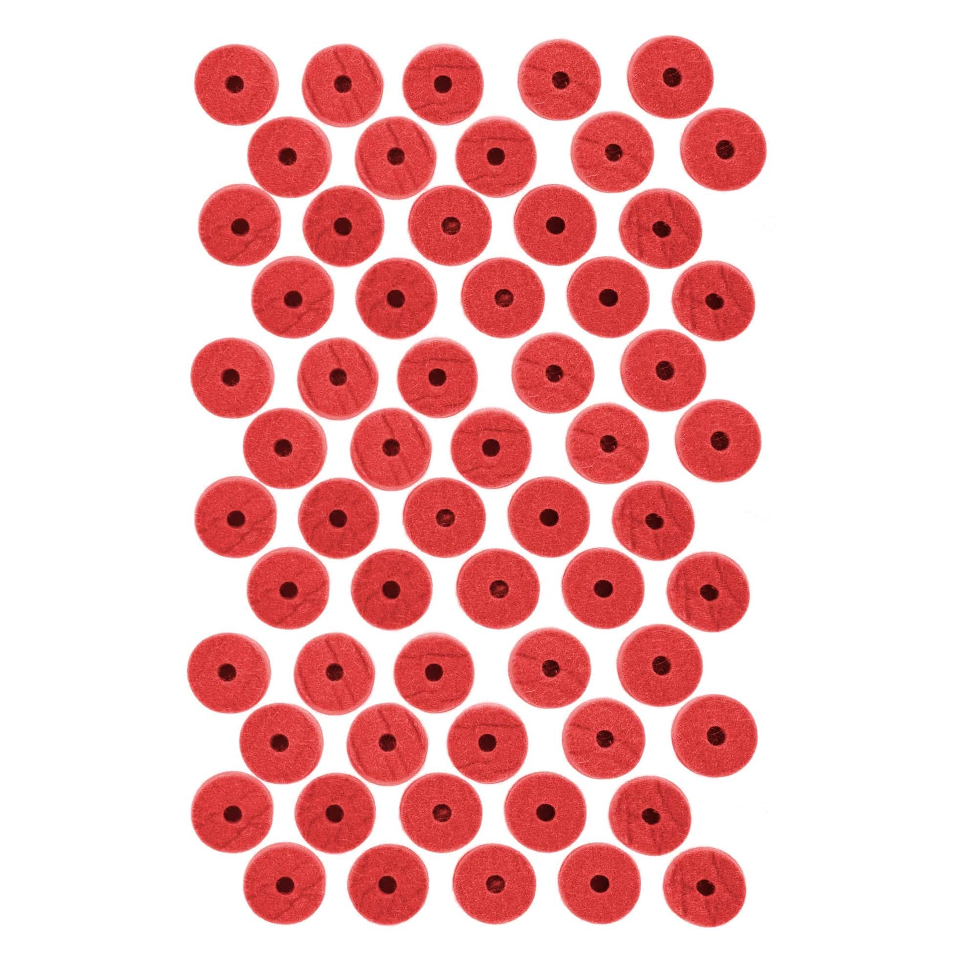 Ahead Wool Cymbal Felts Red (60 Pack Bundle) Drums and Percussion / Parts and Accessories / Drum Parts