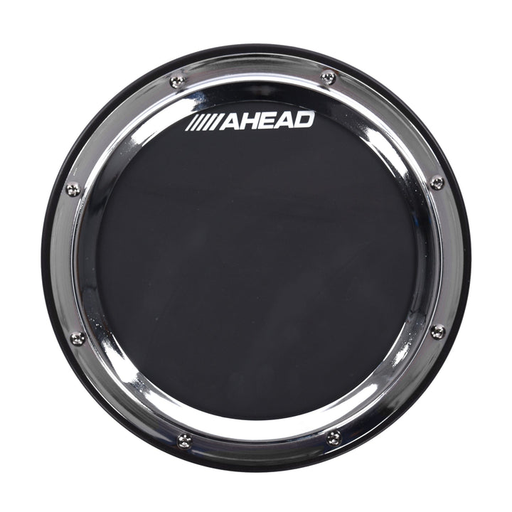 Ahead 10" SHoop Practice Pad w/Snare Sound Black Rubber/Chrome Hoop