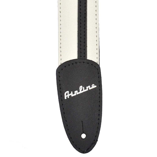 Airline Leather Guitar Strap White Accessories / Straps