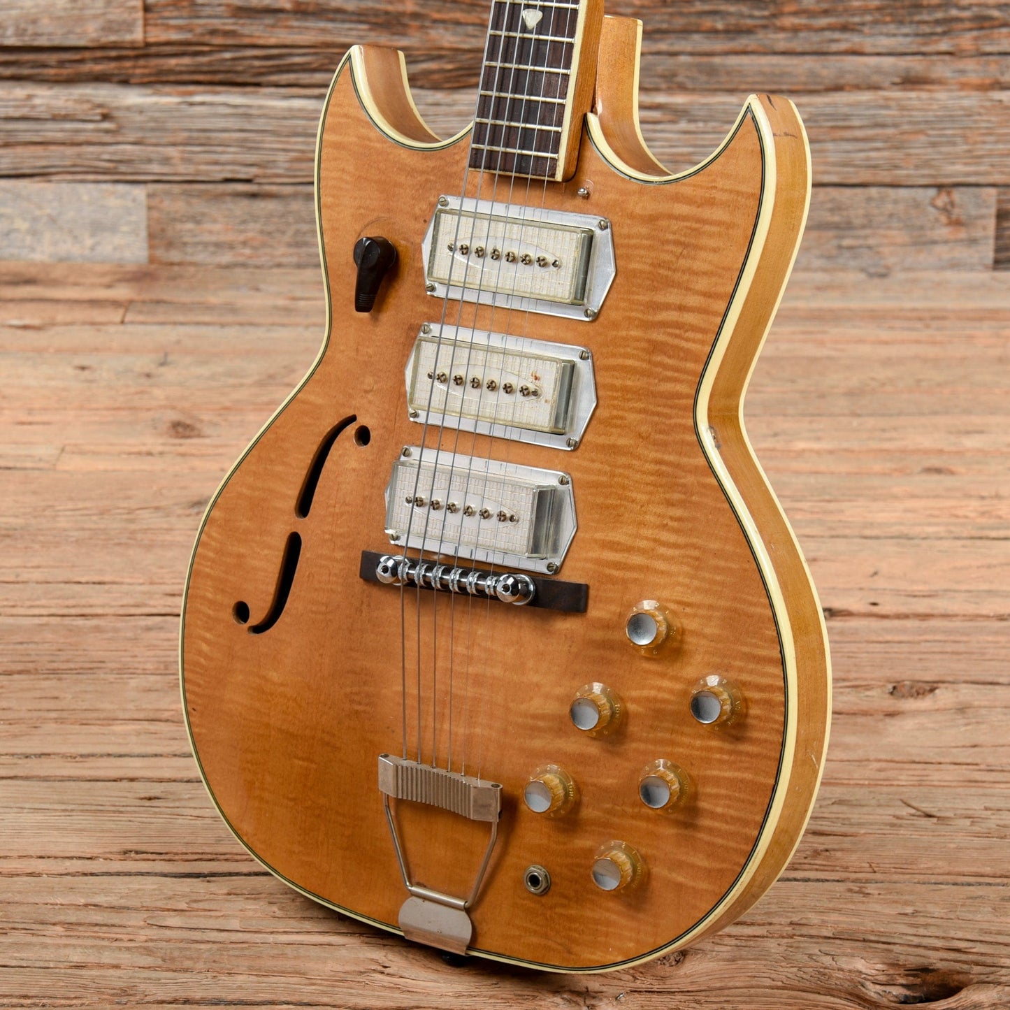 Airline Barney Kessel Swingmaster Natural 1960s Electric Guitars / Hollow Body