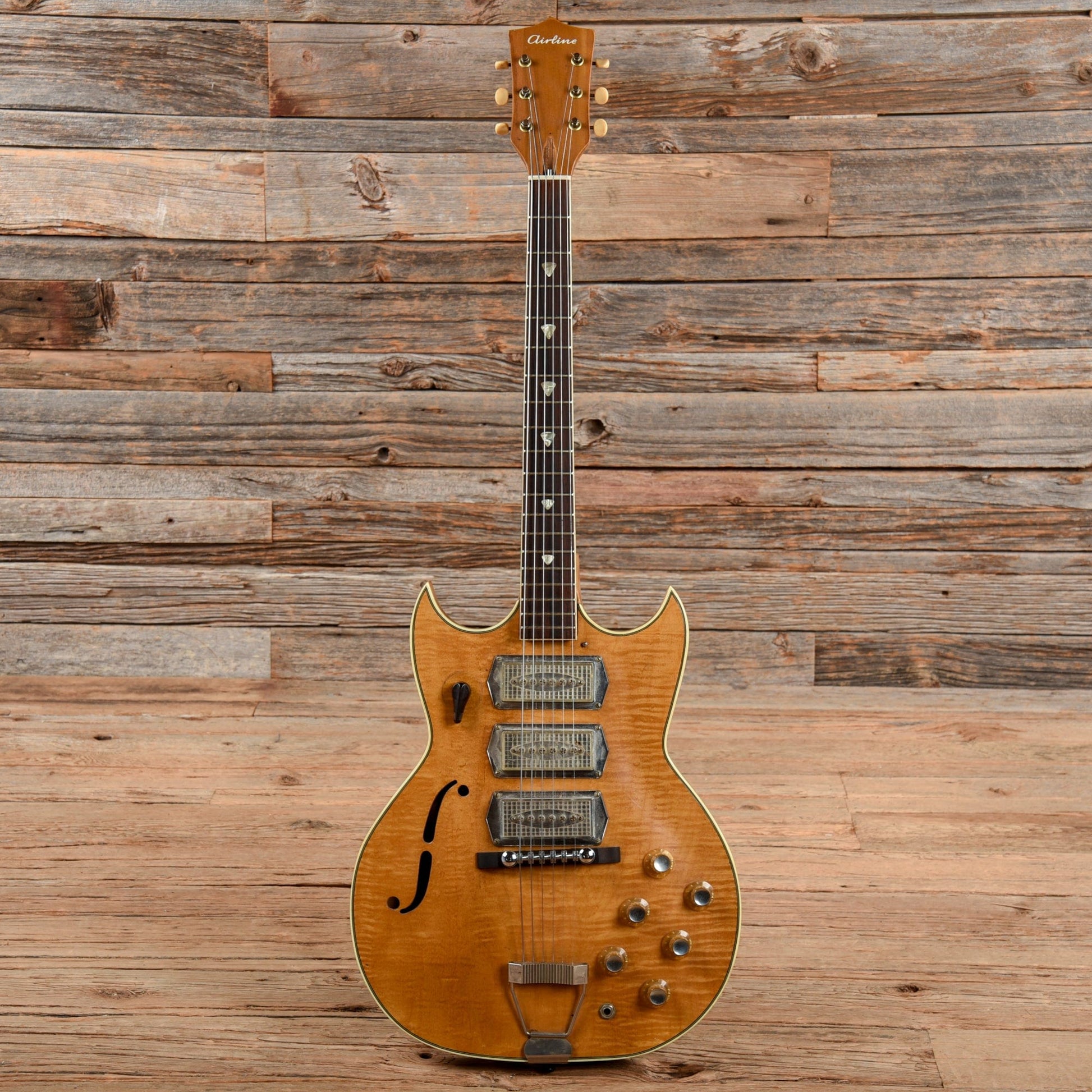 Airline Barney Kessel Swingmaster Natural 1960s Electric Guitars / Hollow Body