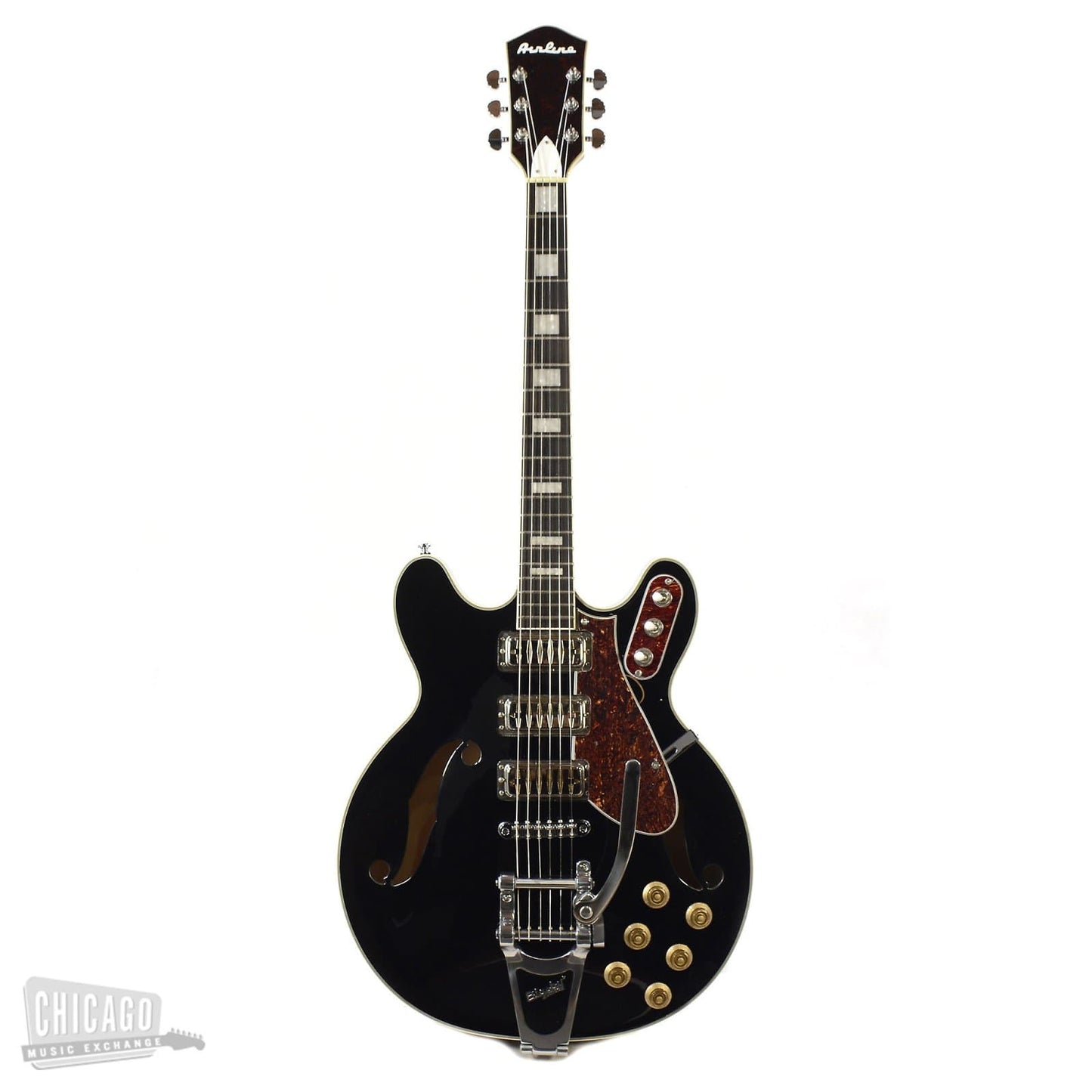 Airline H78 Black w/Bigsby Electric Guitars / Semi-Hollow