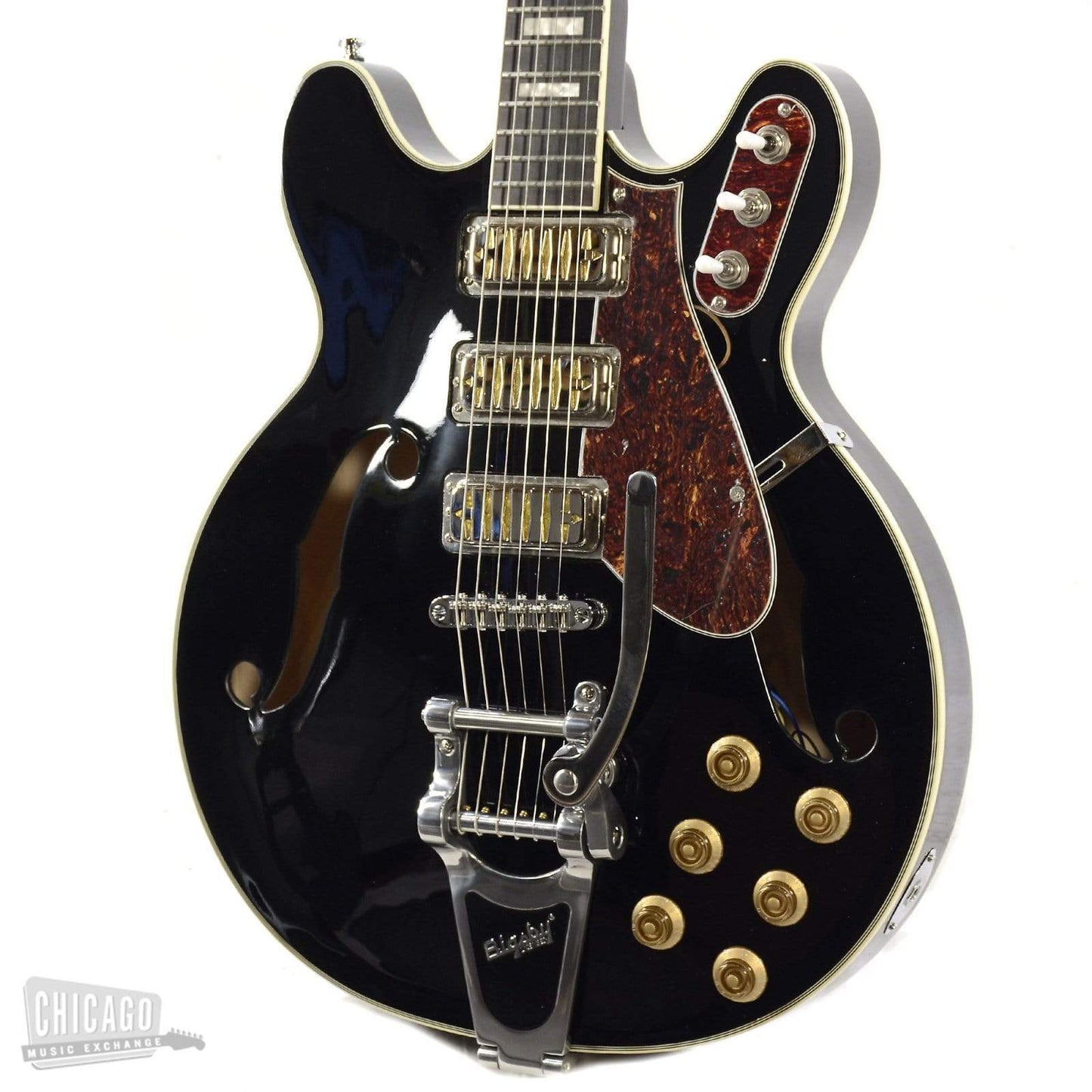Airline H78 Black w/Bigsby Electric Guitars / Semi-Hollow