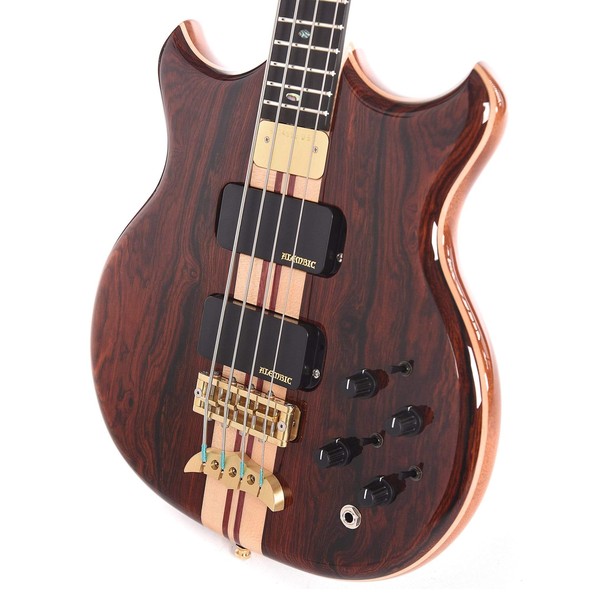 Alembic Clarke Deluxe Cocobolo Top/Back Ebony Fingerboard Bass Guitars / 4-String