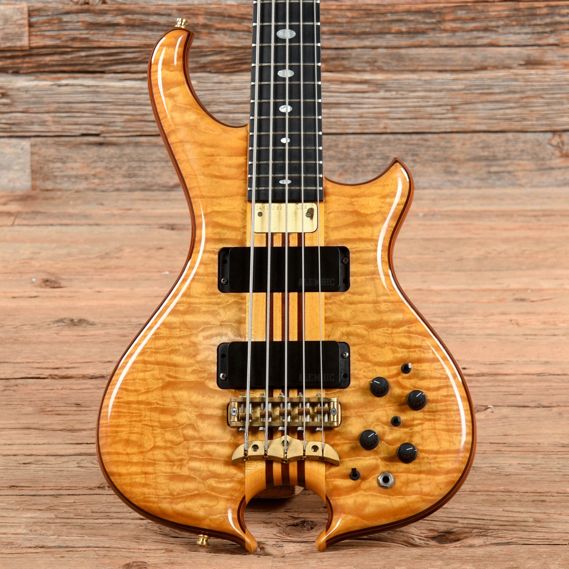 mark king bass gear Alembic Mark King Deluxe V Natural 2004