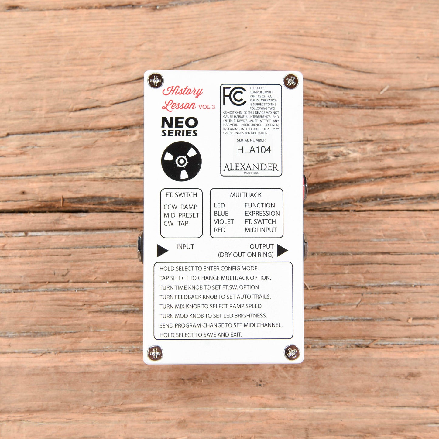 Alexander Pedals NEO Series History Lesson V3 Delay Effects and Pedals / Delay