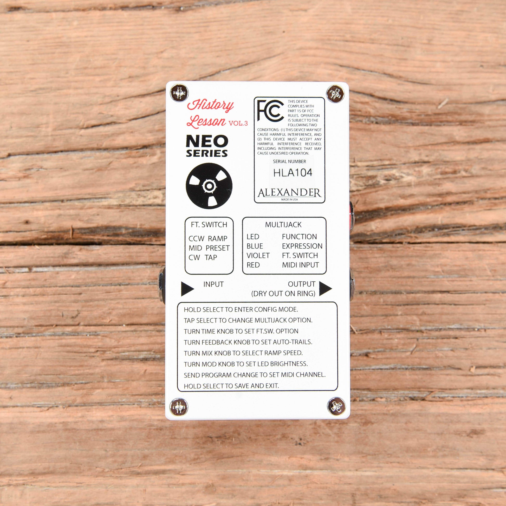 Alexander Pedals NEO Series History Lesson V3 Delay Effects and Pedals / Delay