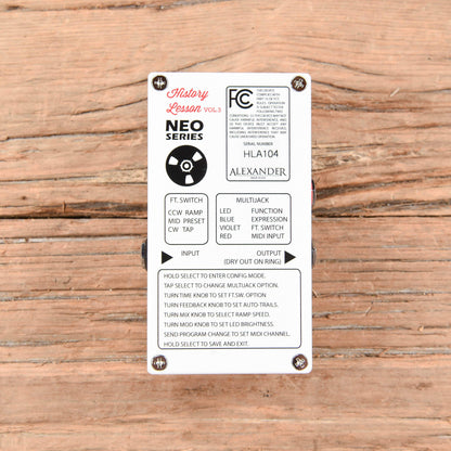 Alexander Pedals NEO Series History Lesson V3 Delay Effects and Pedals / Delay