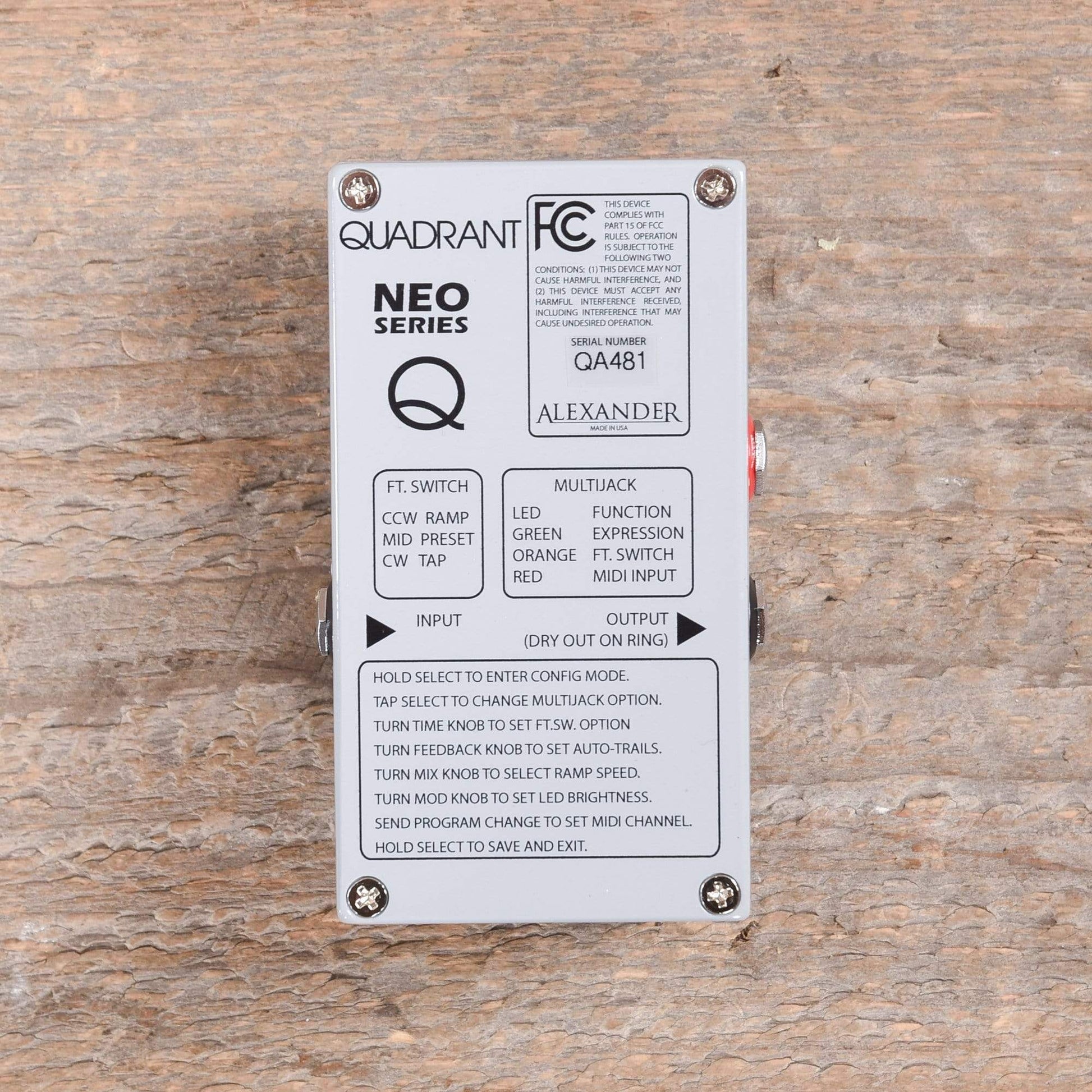 Alexander Pedals Quadrant Audio Mirror Effects and Pedals / Delay