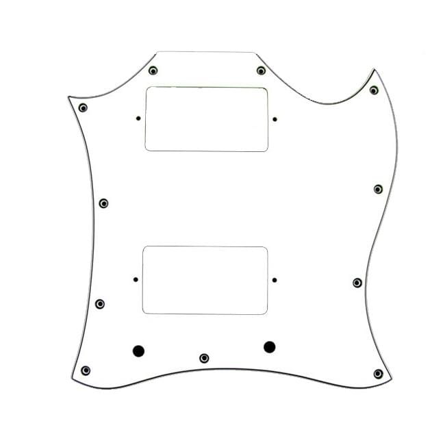 Allparts Large 3-ply White Pickguard for Gibson SG Parts / Pickguards