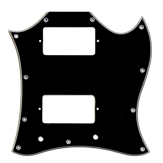 Allparts Pickguard for Gibson® SG® Large 3-Ply Black Parts / Pickguards