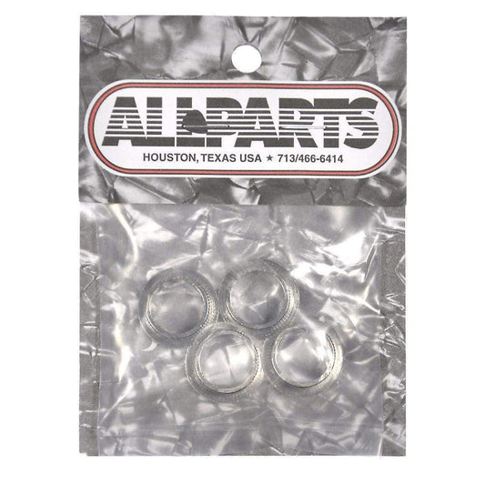 Allparts Press Fit Bass Tuning Key Bushings - Nickel Parts / Tuning Heads
