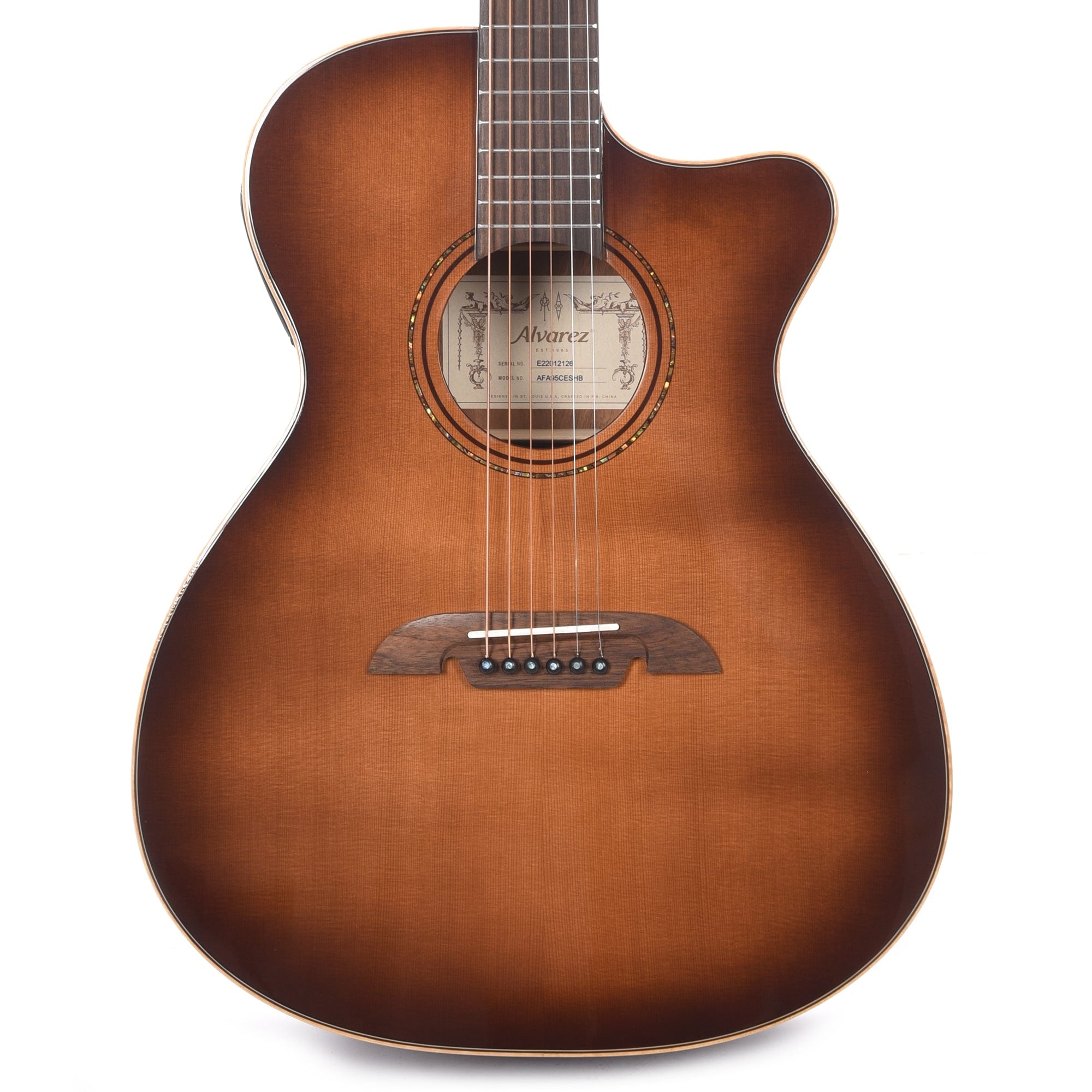 Alvarez AFA95CESHB Artist Elite Acoustic Guitar Shadowburst Gloss Acoustic Guitars / OM and Auditorium