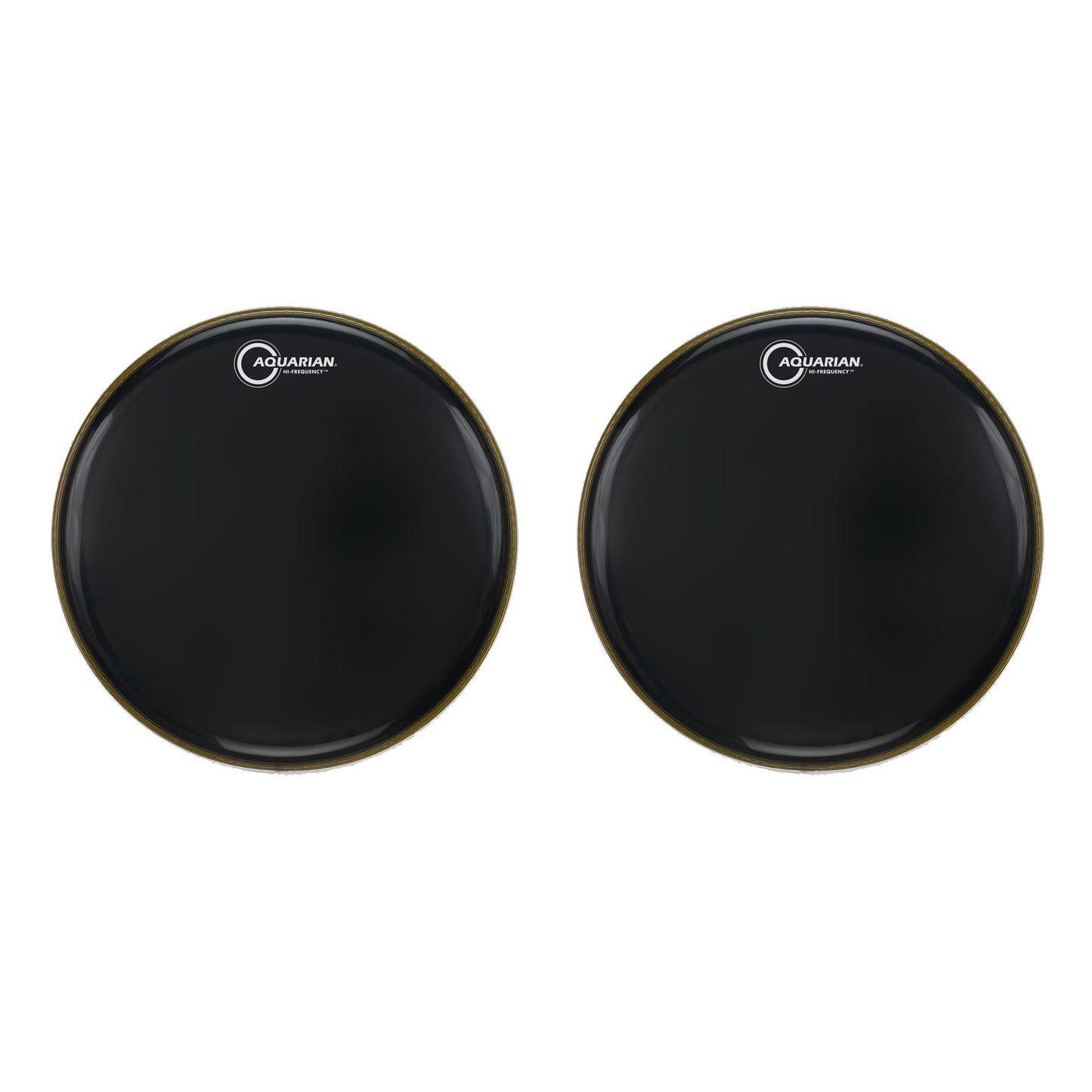 Aquarian 12" Hi-Frequency Drum Head Black Gloss (2 Pack Bundle) Drums and Percussion / Parts and Accessories / Heads