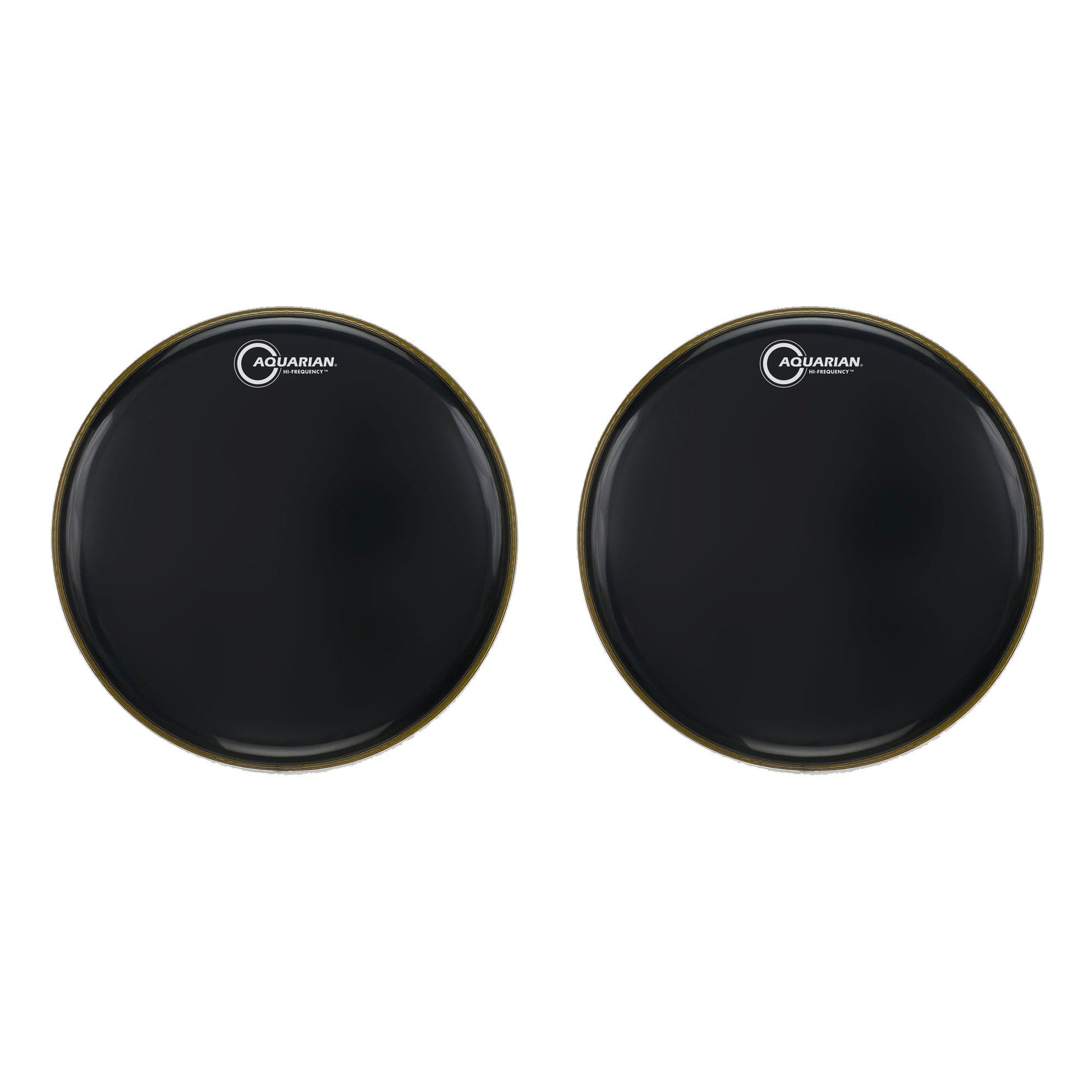 Aquarian 12" Hi-Frequency Drum Head Black Gloss (2 Pack Bundle) Drums and Percussion / Parts and Accessories / Heads