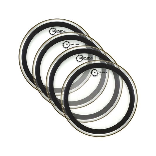 Aquarian 12" Performance II Clear Drumhead (4 Pack Bundle) Drums and Percussion / Parts and Accessories / Heads