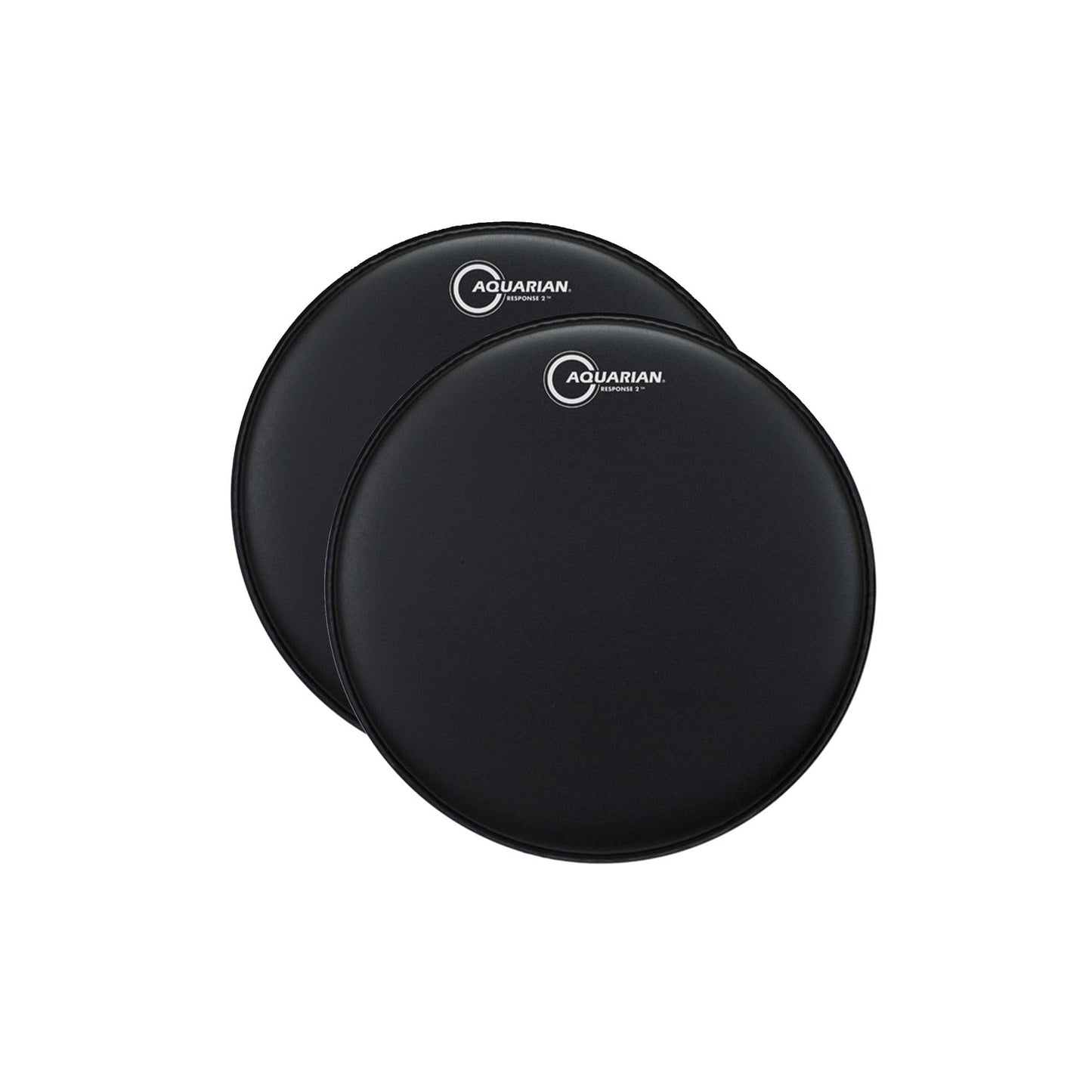 Aquarian 12" Response 2 Texture Coated Black (2 Pack Bundle) Drums and Percussion / Parts and Accessories / Heads