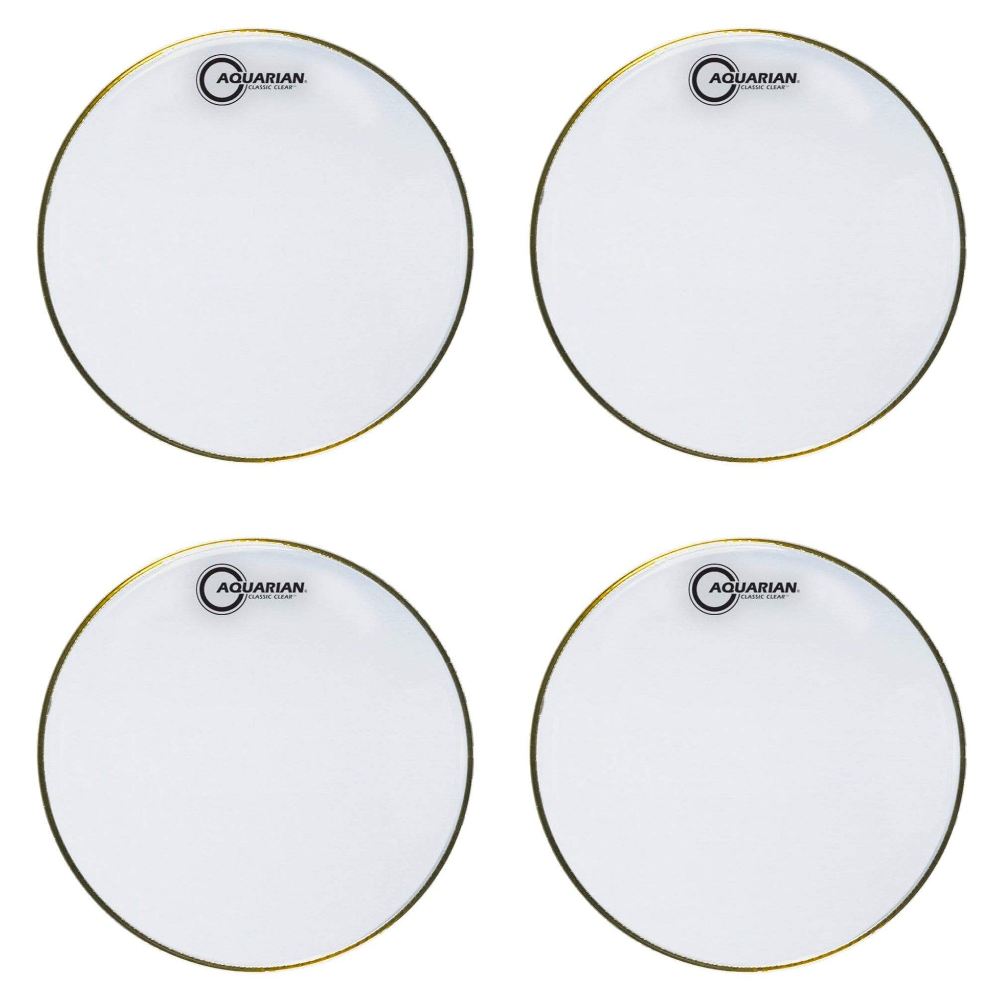 Aquarian 13" Classic Clear Snare Side Drumhead (4 Pack Bundle) Drums and Percussion / Parts and Accessories / Heads