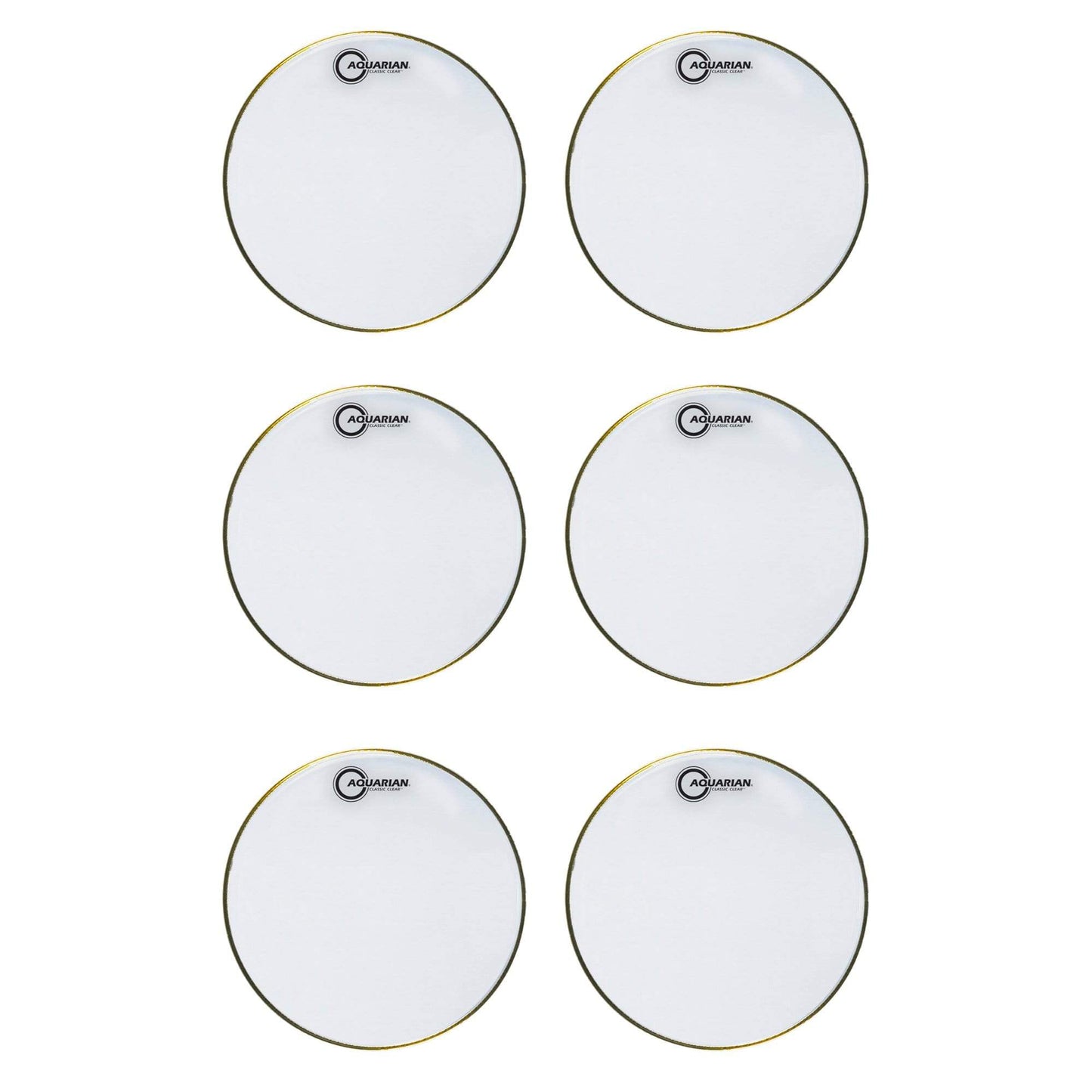 Aquarian 13" Classic Clear Snare Side Drumhead (6 Pack Bundle) Drums and Percussion / Parts and Accessories / Heads