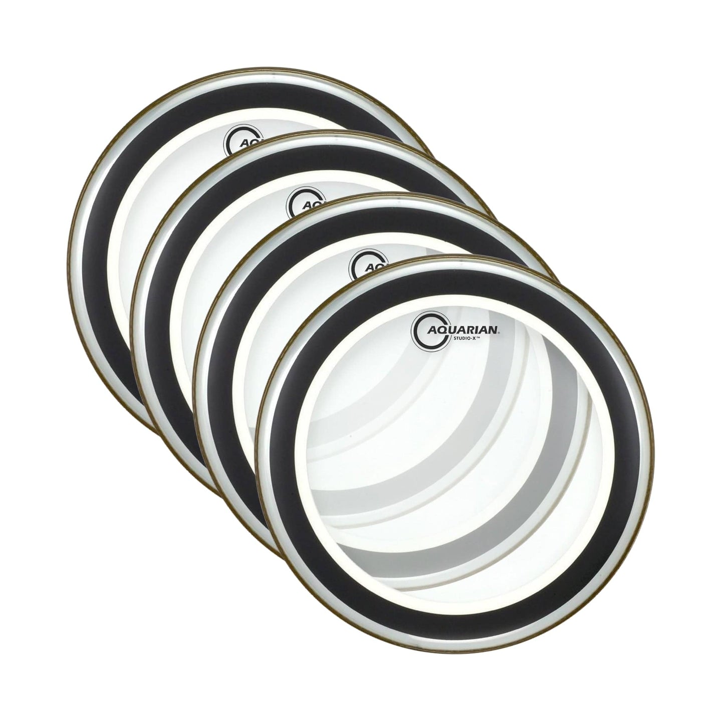 Aquarian 13" Studio-X Clear Drumhead (4 Pack Bundle) Drums and Percussion / Parts and Accessories / Heads