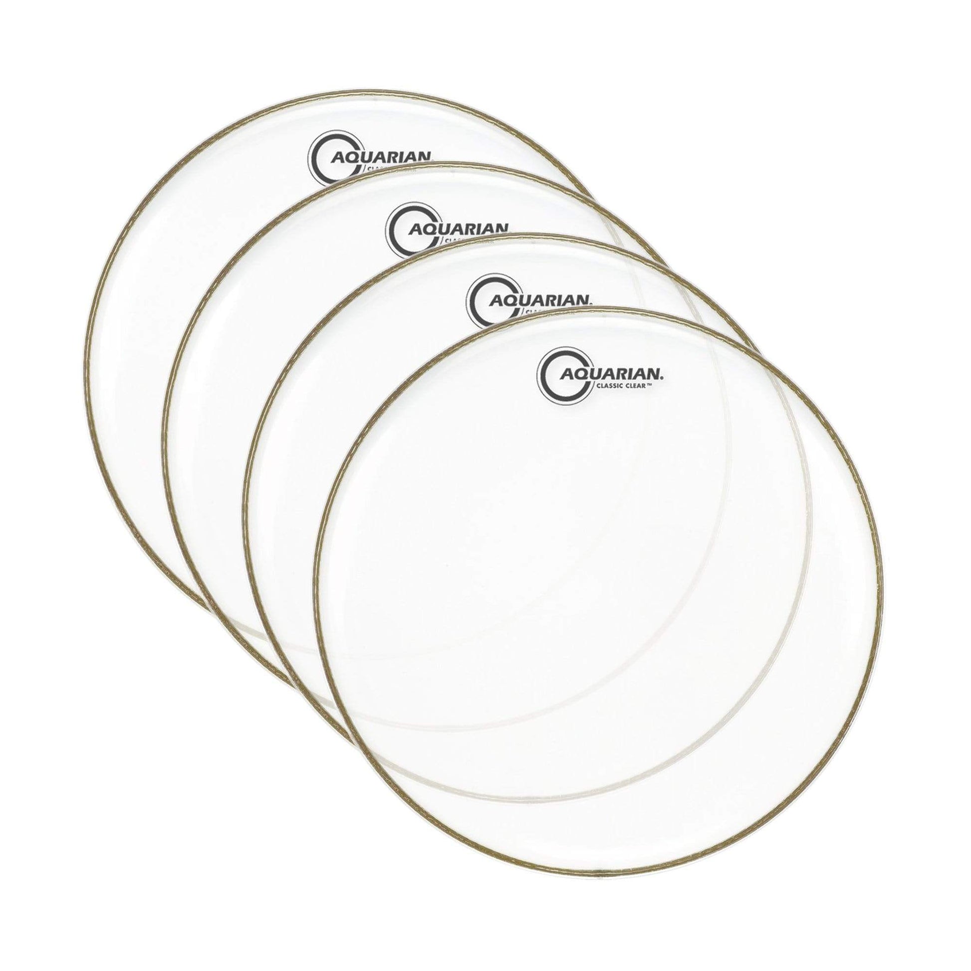 Aquarian 14" Classic Clear Snare Side Drumhead (4 Pack Bundle) Drums and Percussion / Parts and Accessories / Heads