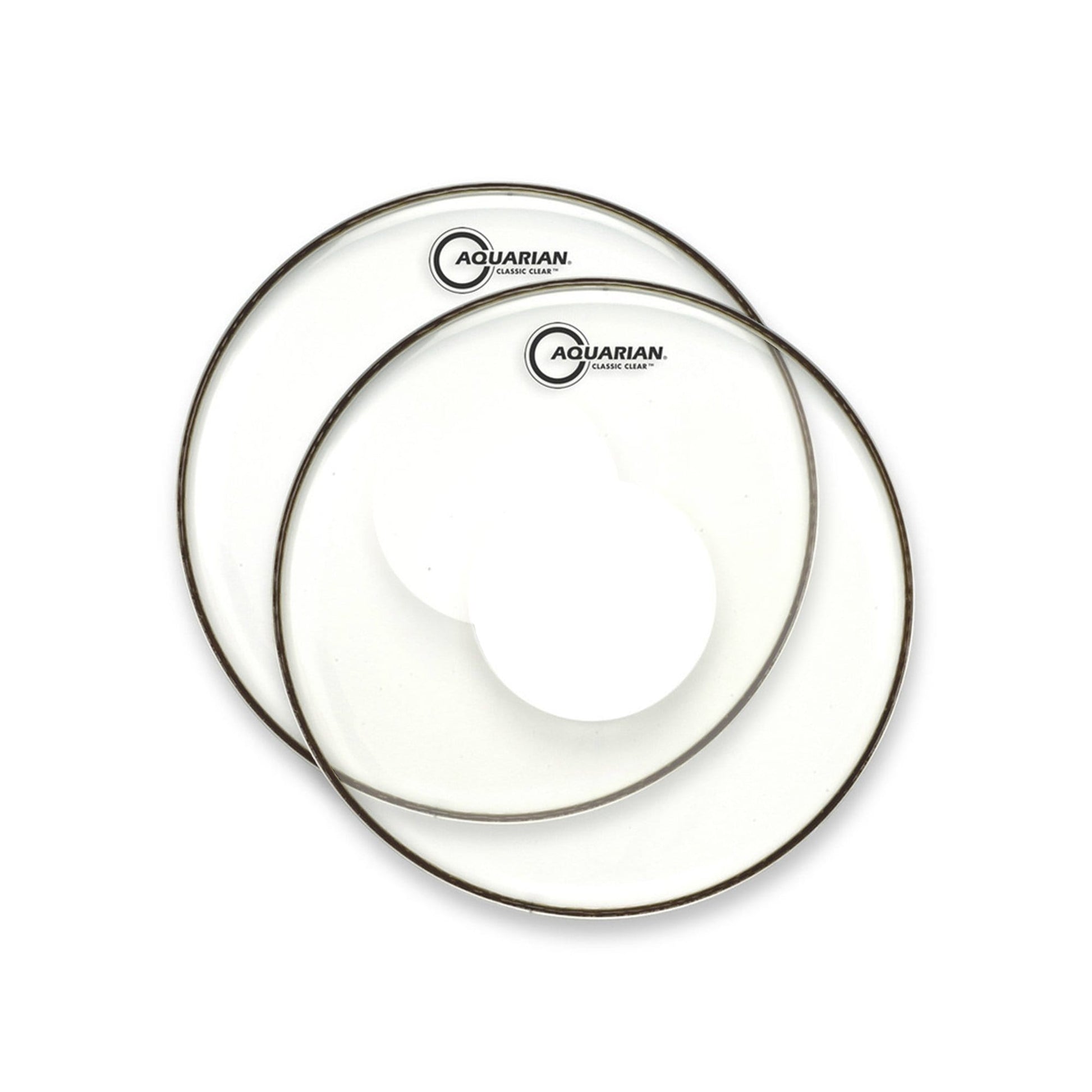 Aquarian 14" Classic Clear w/Power Dot (2 Pack Bundle) Drums and Percussion / Parts and Accessories / Heads