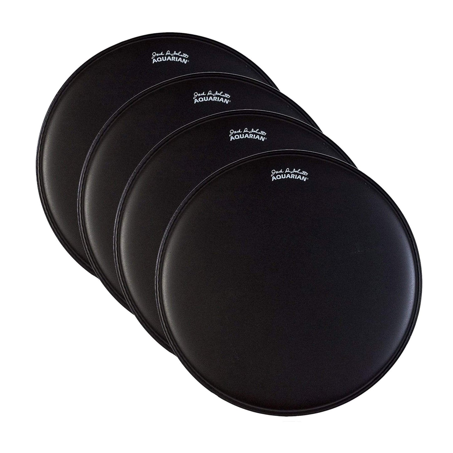 Aquarian 14" Jack DeJohnette Black Drumhead (4 Pack Bundle) Drums and Percussion / Parts and Accessories / Heads