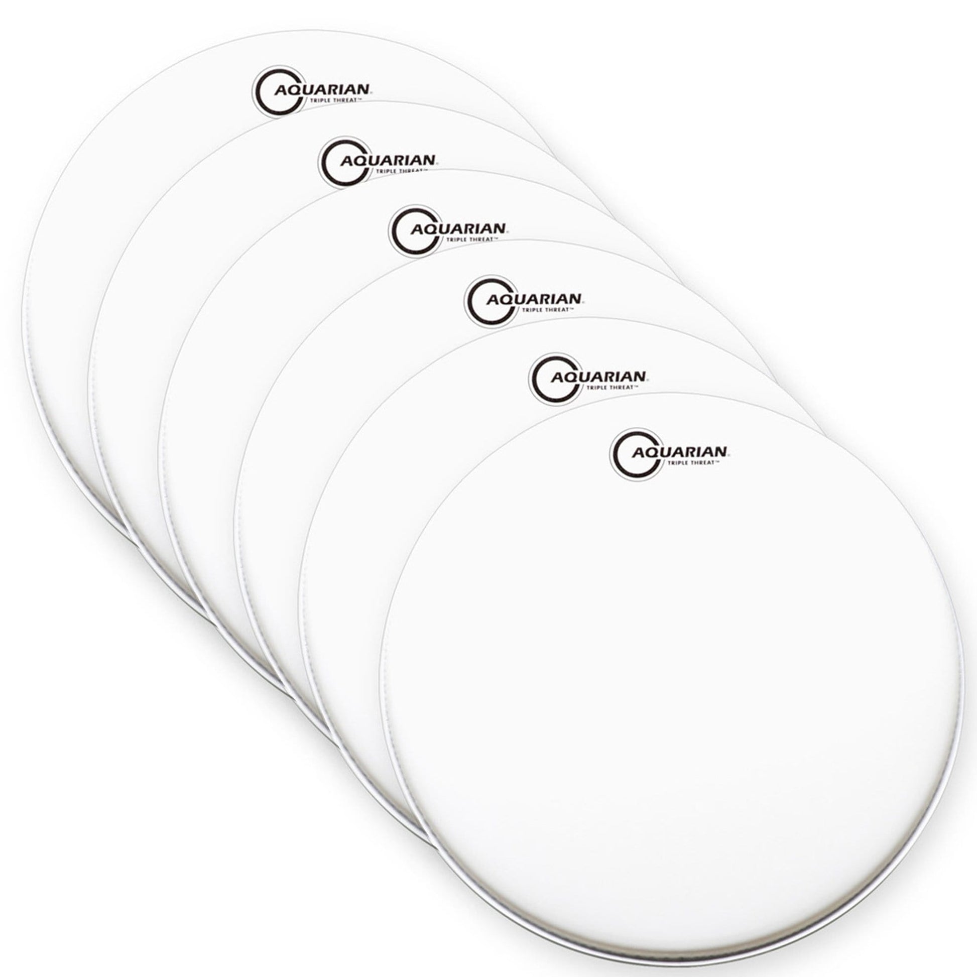 Aquarian 14" Triple Threat Snare Head (6 Pack Bundle) Drums and Percussion / Parts and Accessories / Heads