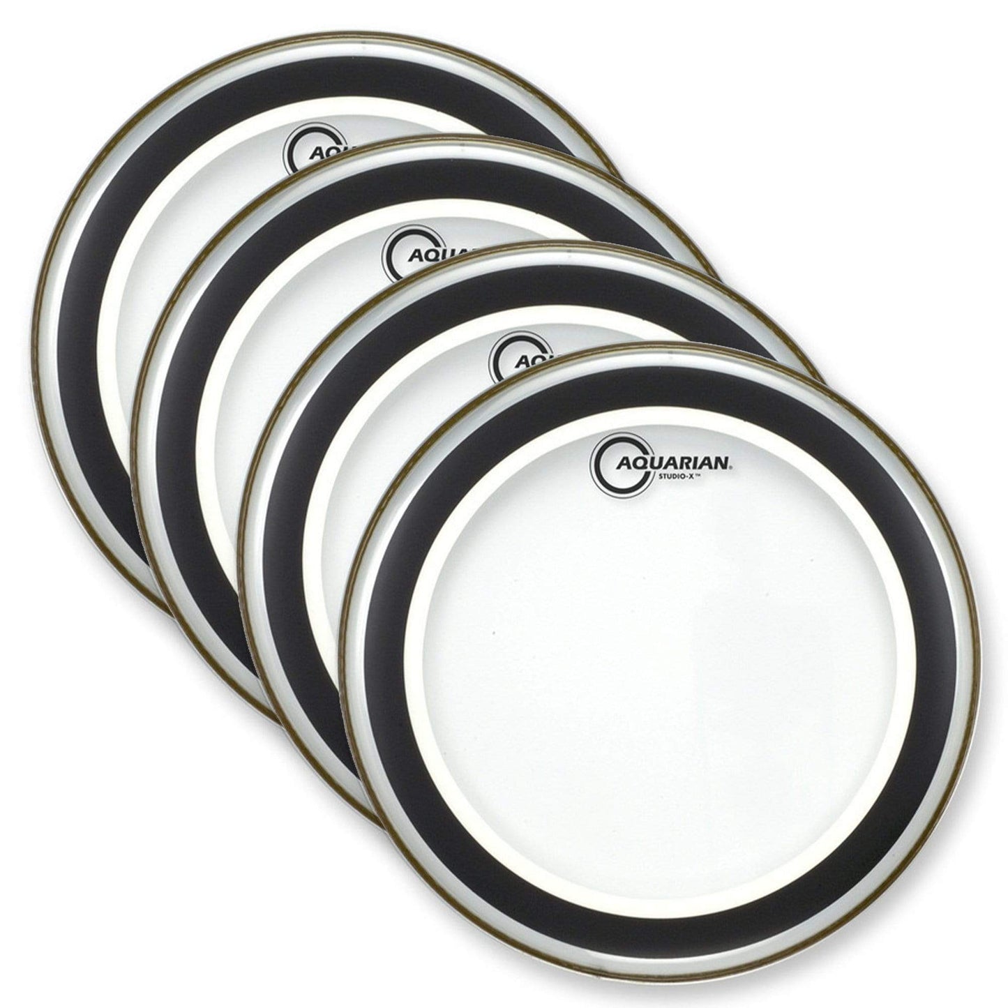 Aquarian 15" Studio-X Clear Drumhead (4 Pack Bundle) Drums and Percussion / Parts and Accessories / Heads