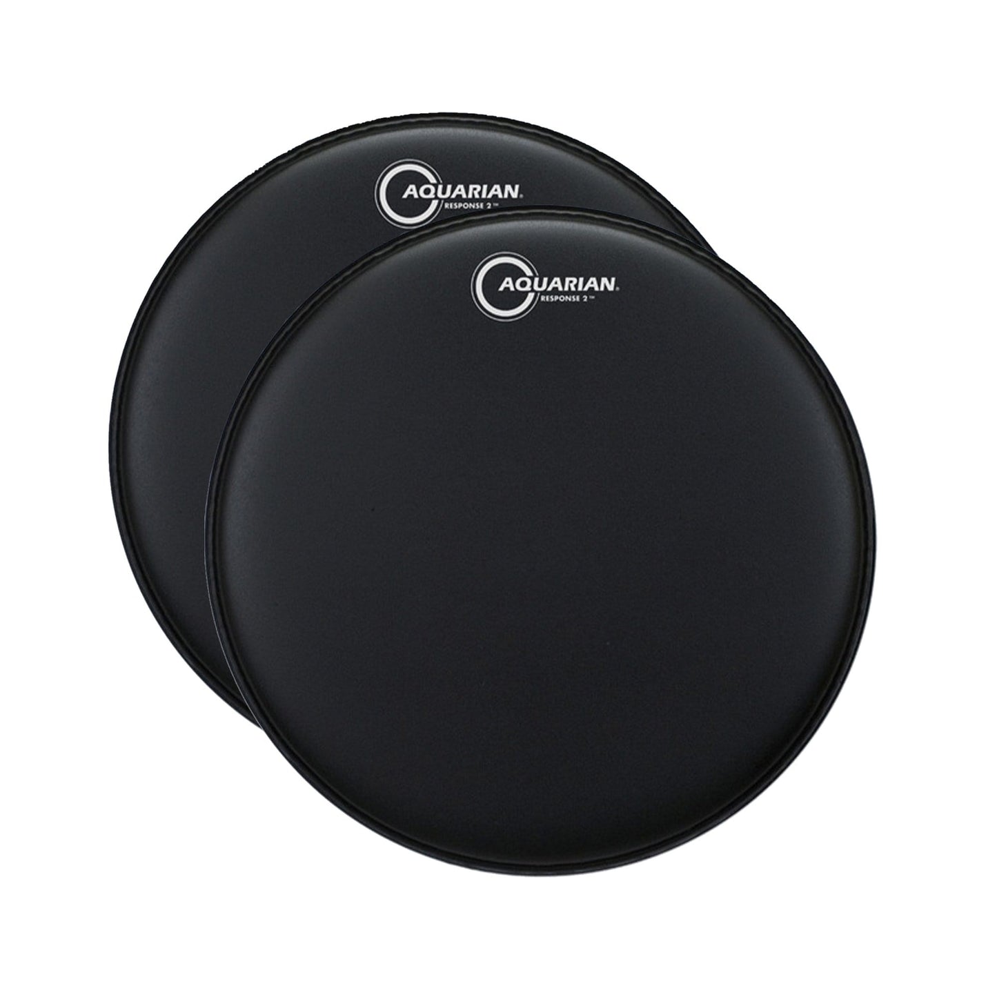 Aquarian 16" Response 2 Texture Coated Black (2 Pack Bundle) Drums and Percussion / Parts and Accessories / Heads
