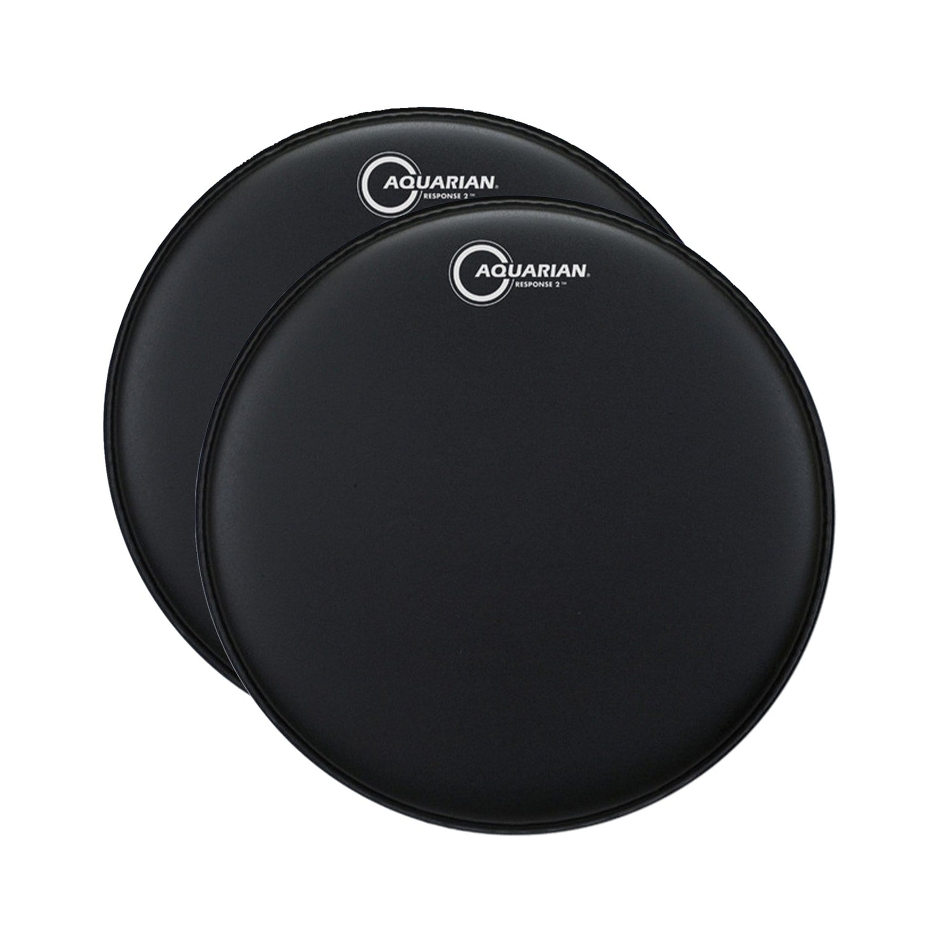 Aquarian 16" Response 2 Texture Coated Black (2 Pack Bundle) Drums and Percussion / Parts and Accessories / Heads
