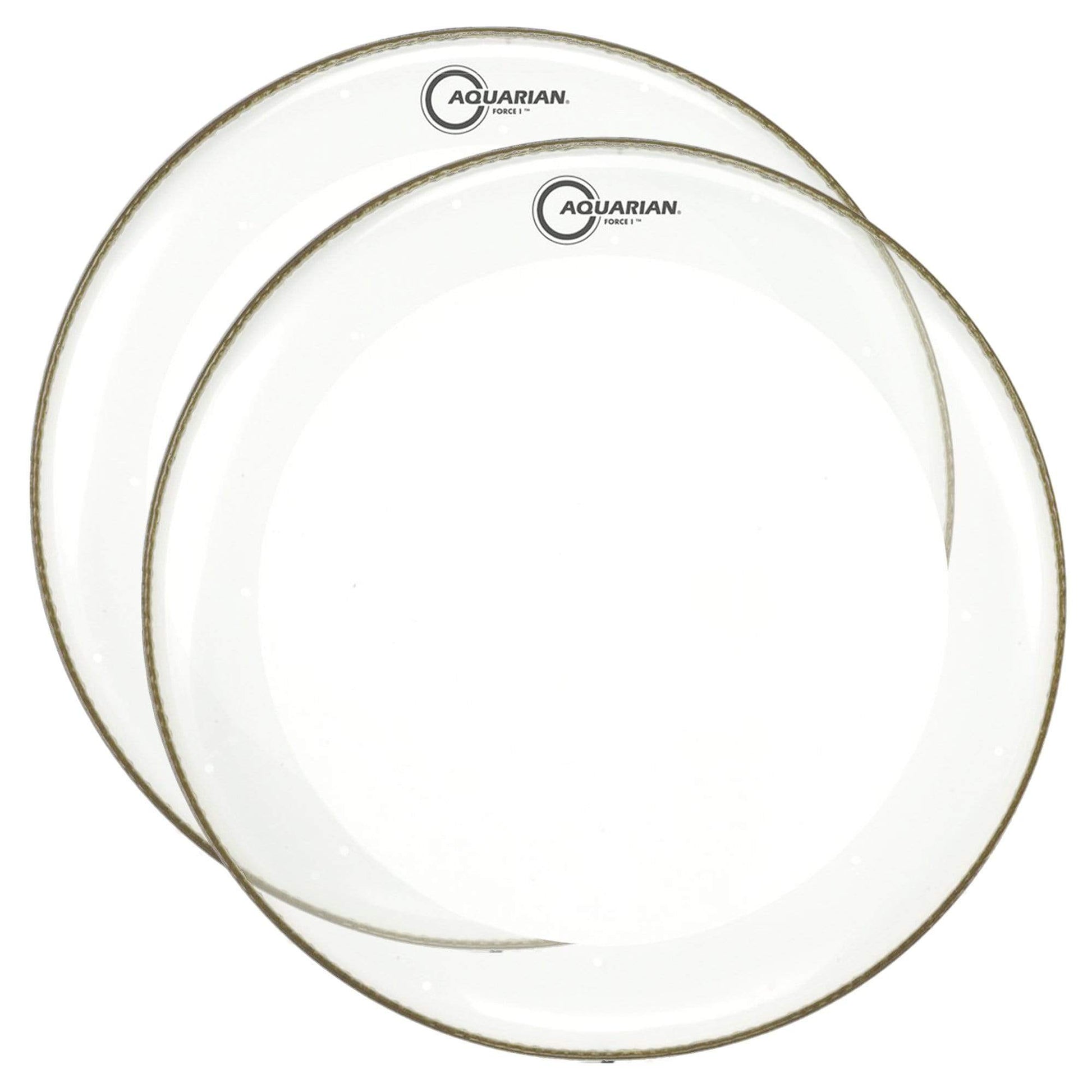 Aquarian 20" Force I Clear Bass Drum Batter Head (2 Pack Bundle) Drums and Percussion / Parts and Accessories / Heads