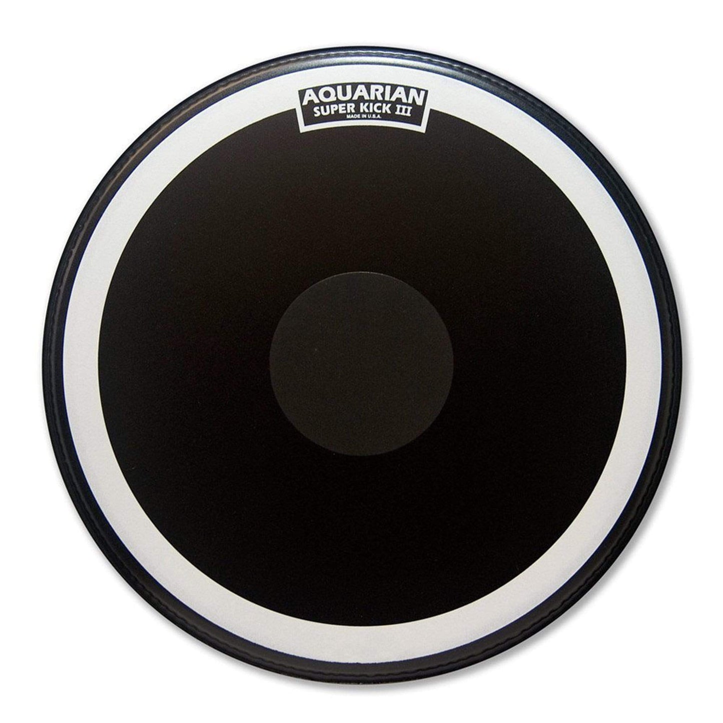 Aquarian 22" Super Kick III Texture Coated Black Bass Drumhead w/Dot Drums and Percussion / Parts and Accessories / Heads