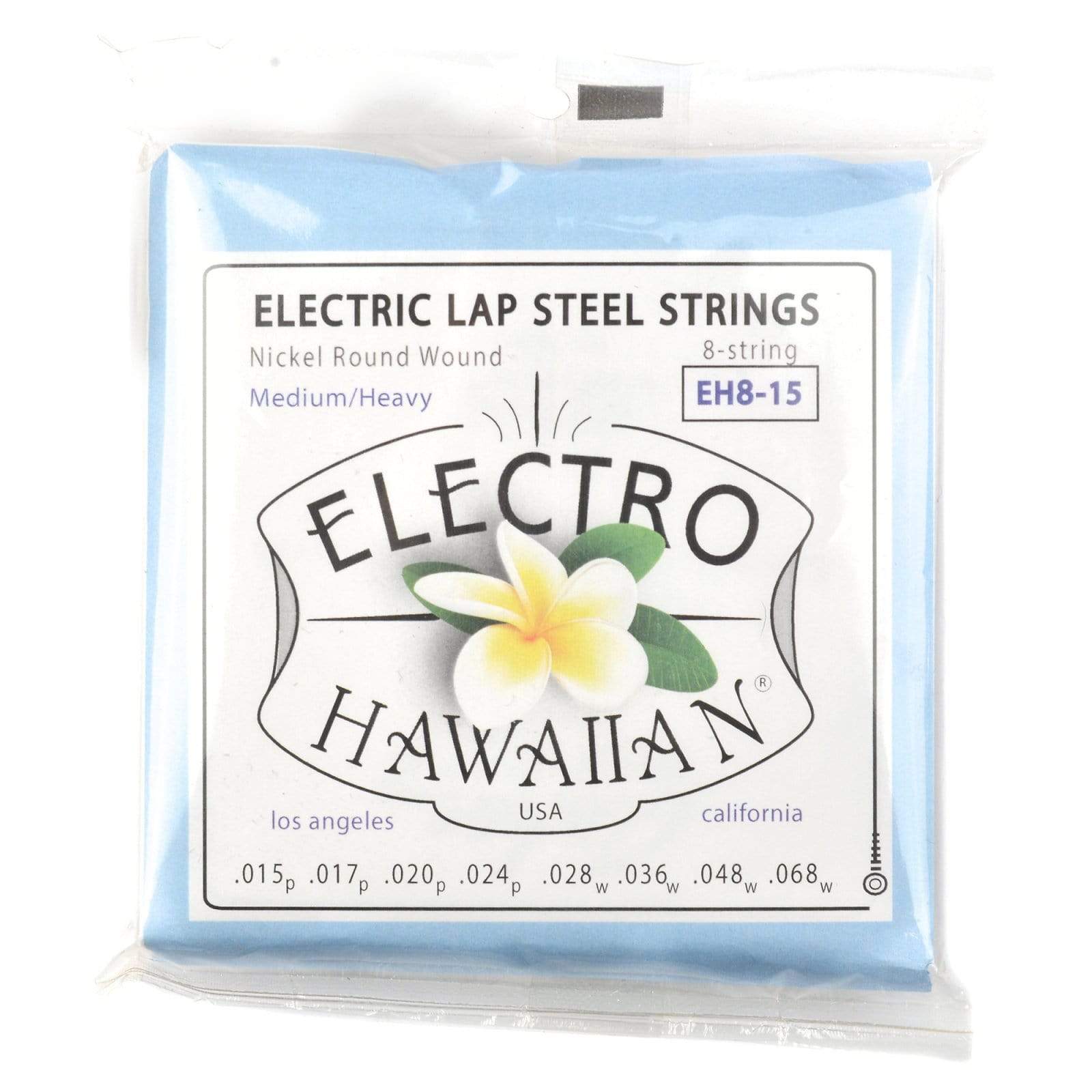 Asher Electro Hawaiian Lap Steel Strings Round Wound Medium/Heavy 8-String 15-68 Accessories / Strings / Guitar Strings