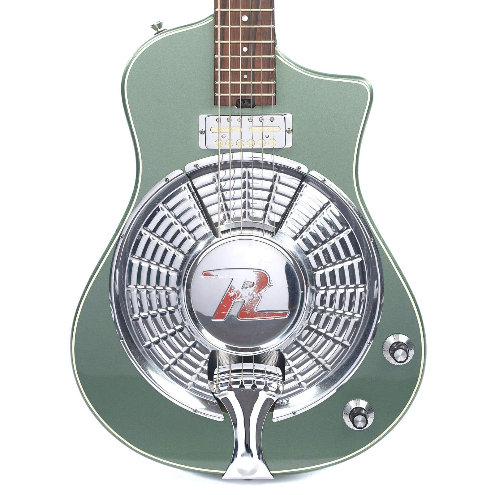 Asher Resosonic Rambler Metallic Green w/Lollar Gold Foil Electric Guitars / Semi-Hollow