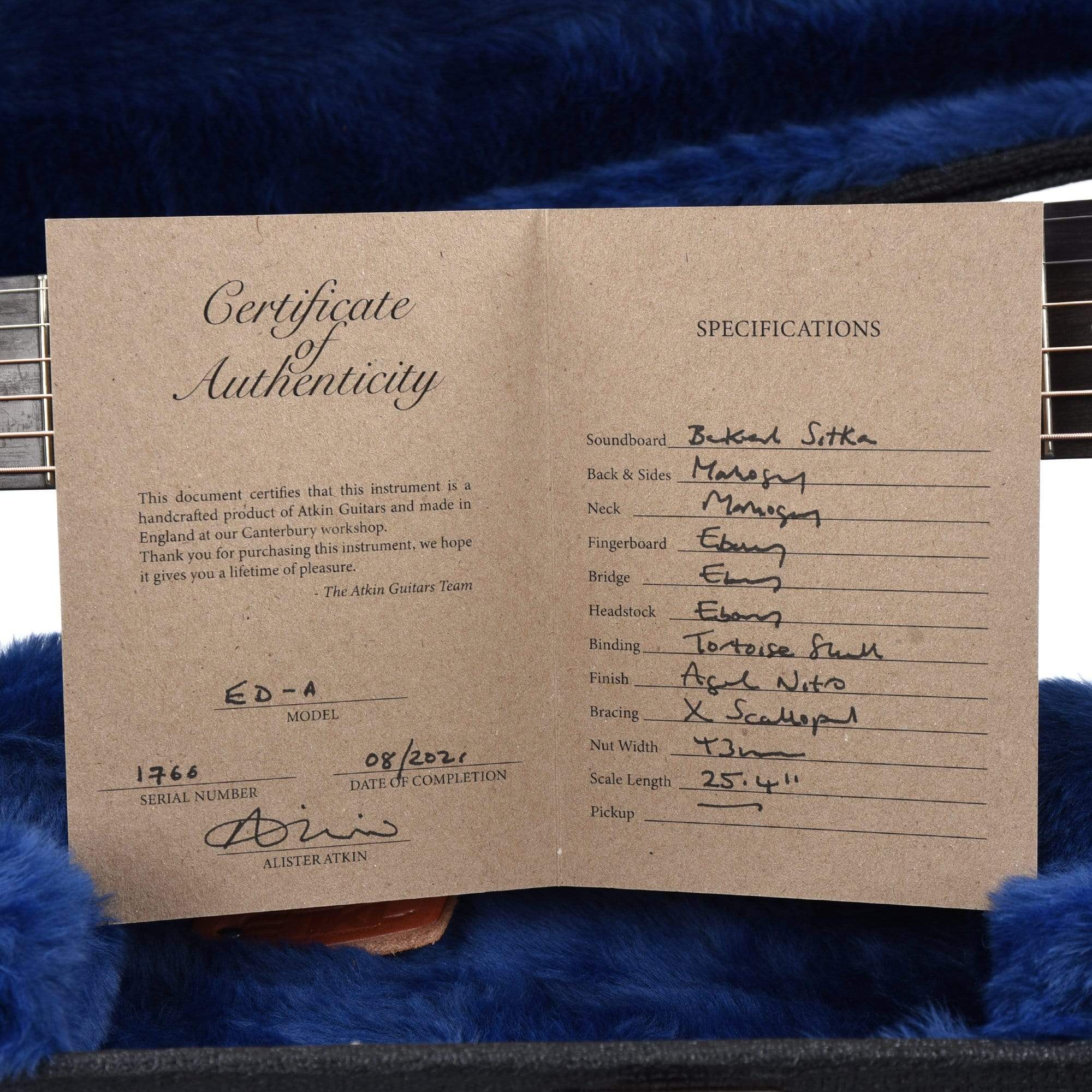 Atkin Essential D Aged Baked Sitka/Mahogany Natural Acoustic Guitars / Dreadnought