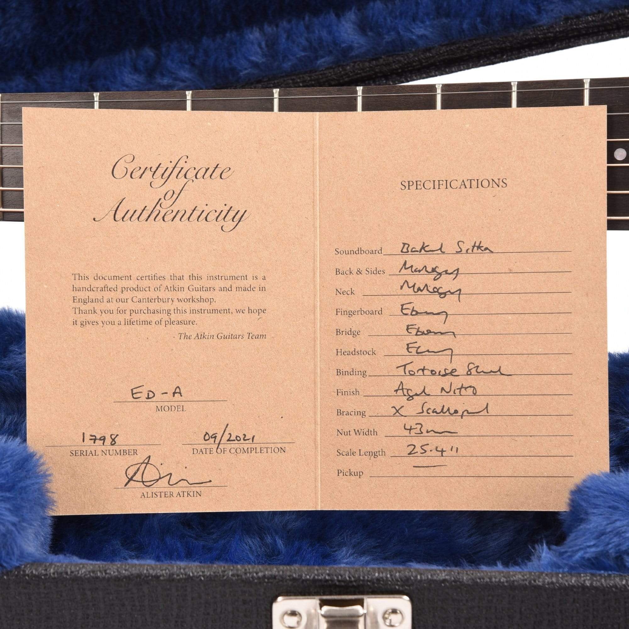 Atkin Essential D Aged Baked Sitka/Mahogany Natural Acoustic Guitars / Dreadnought