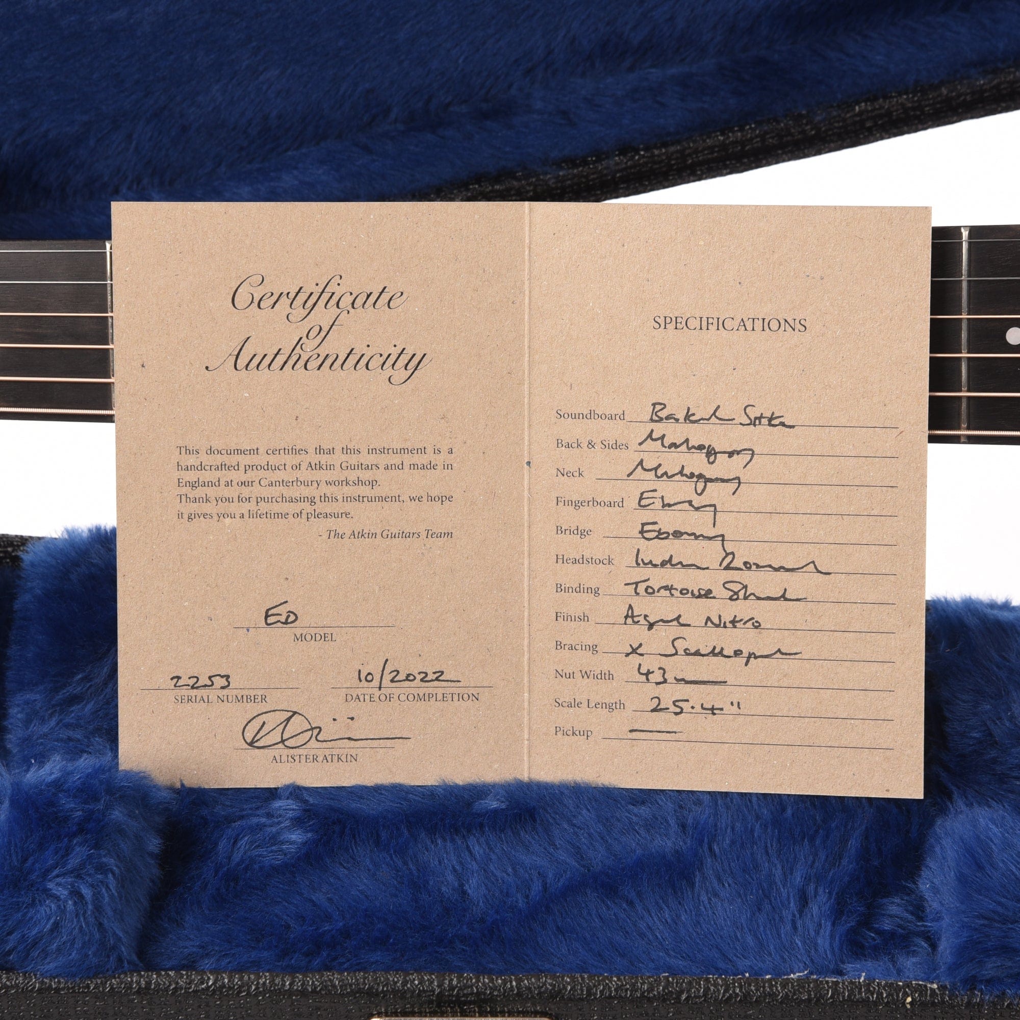 Atkin Essential D Aged Baked Sitka/Mahogany Natural Acoustic Guitars / Dreadnought