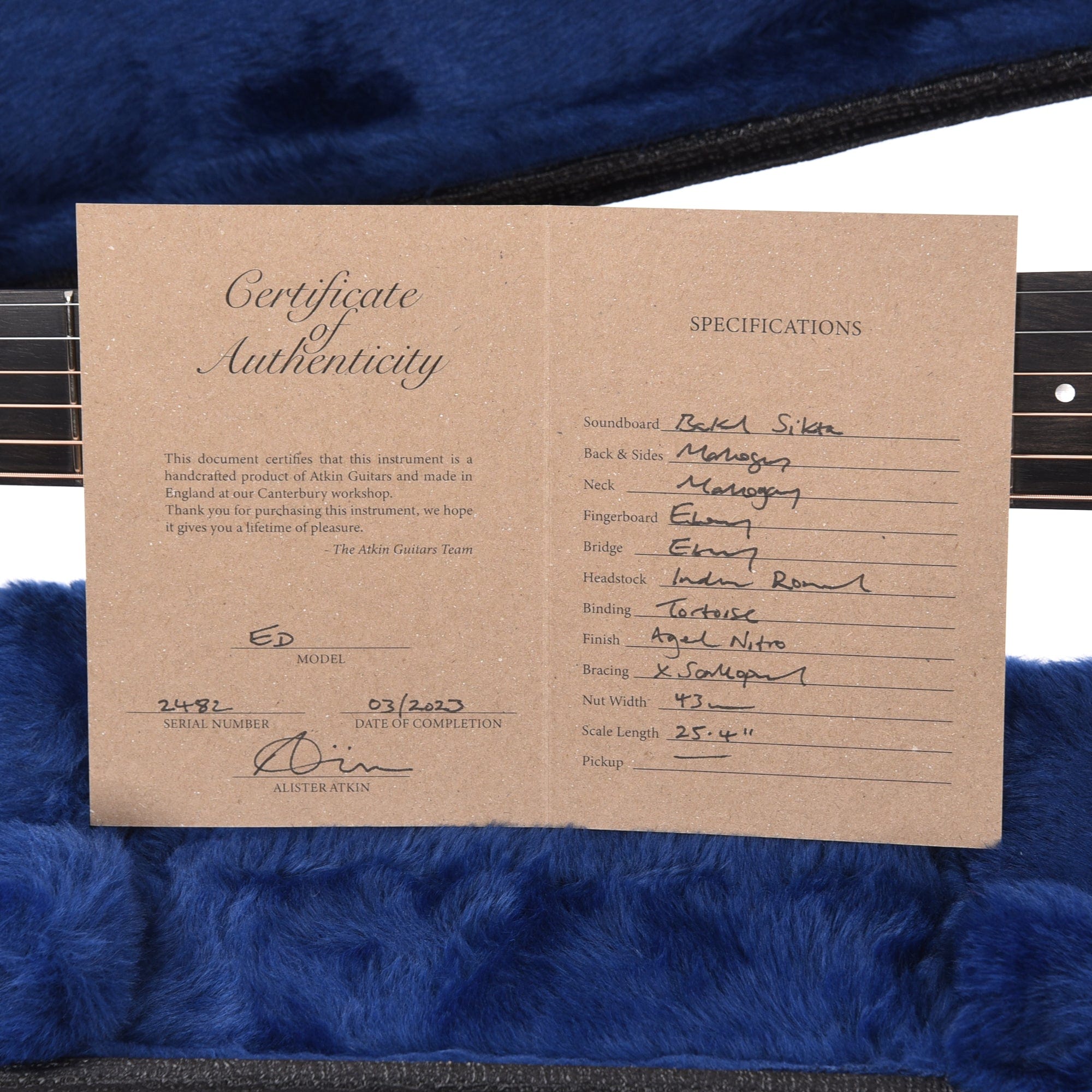 Atkin Essential D Aged Baked Sitka/Mahogany Natural Acoustic Guitars / Dreadnought