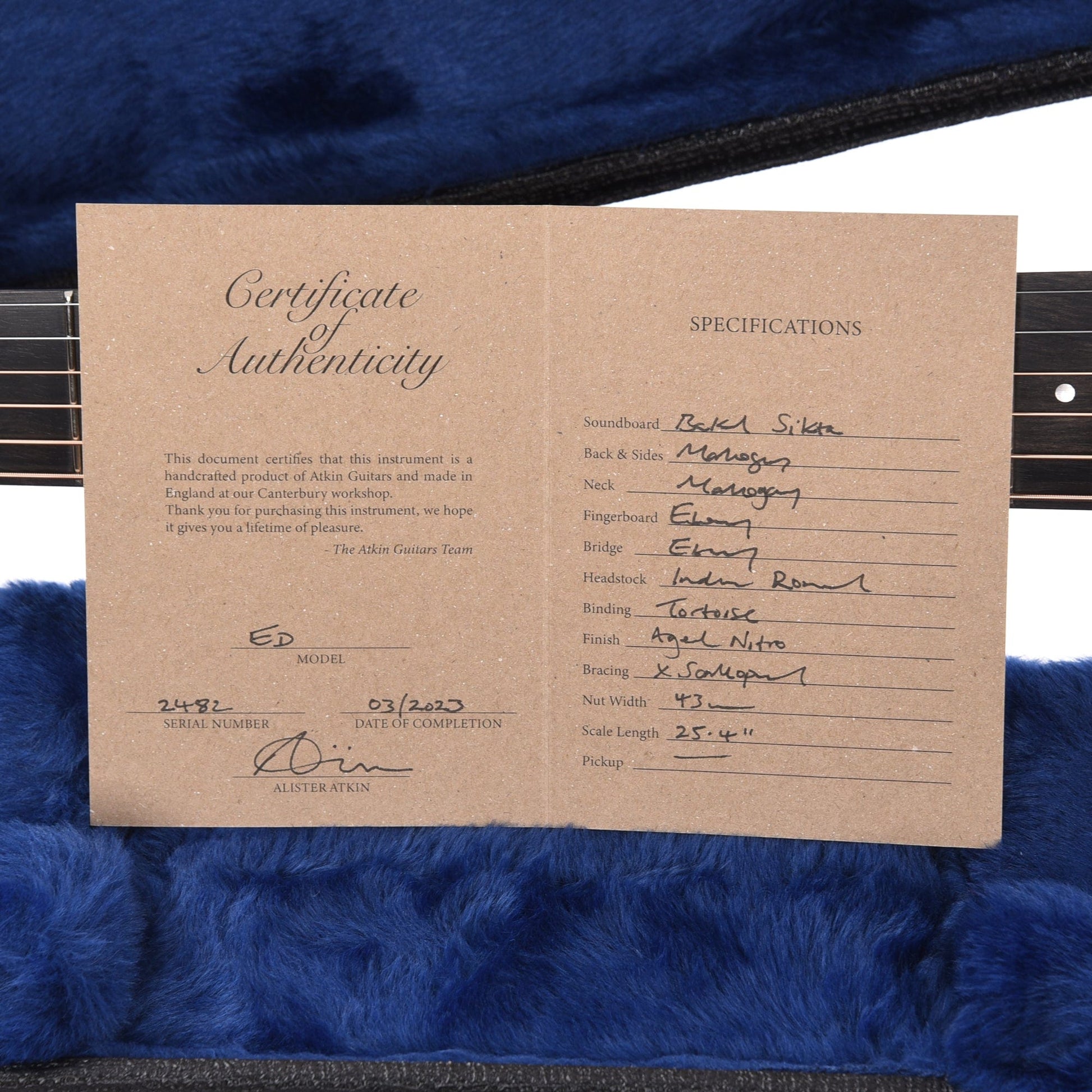Atkin Essential D Aged Baked Sitka/Mahogany Natural Acoustic Guitars / Dreadnought