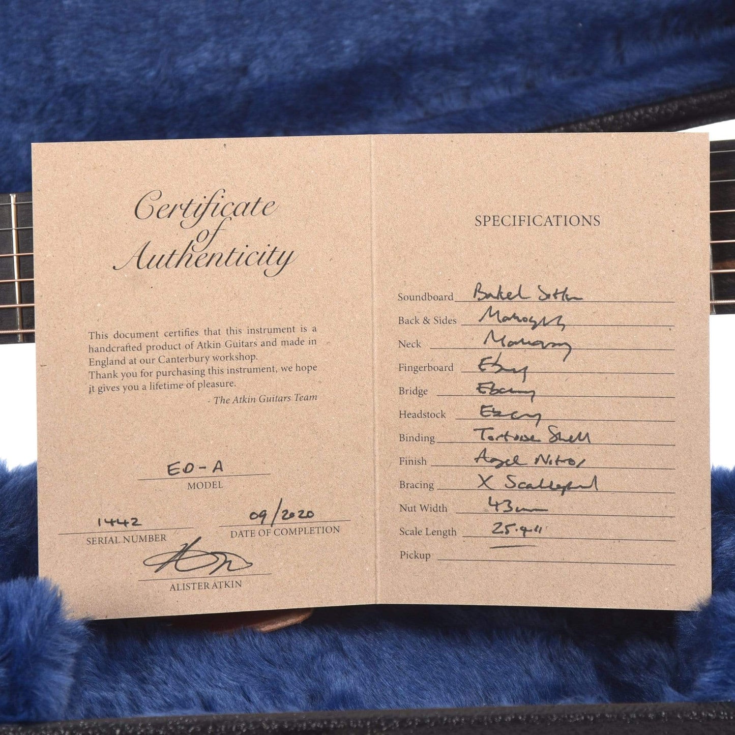 Atkin Essential D Sitka/Mahogany Aged Natural Acoustic Guitars / Dreadnought