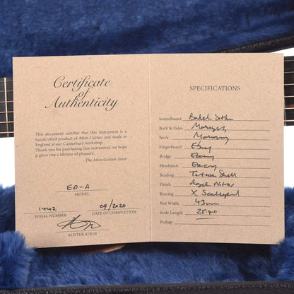 Atkin Essential D Sitka/Mahogany Aged Natural Acoustic Guitars / Dreadnought