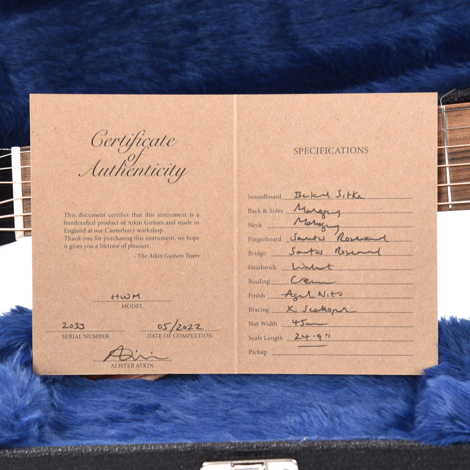 Atkin Hawaiian Master Aged Baked Sitka/Mahogany Sunburst Acoustic Guitars / Dreadnought