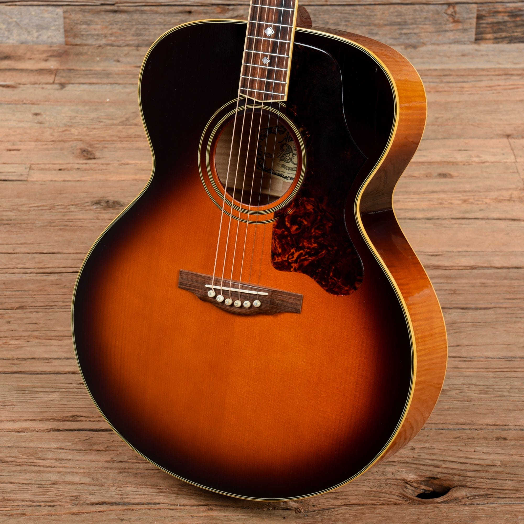Atkin The AJ Jumbo Aged Baked Sitka/Flamed Maple Sunburst 2021 Acoustic Guitars / Jumbo